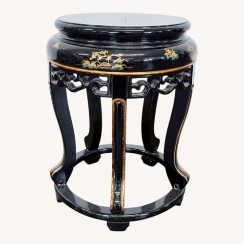 Used Lacquered Chinoiserie Stool/Display Stand for sale on AptDeco
