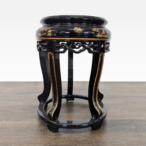 Used Lacquered Chinoiserie Stool/Display Stand	 for sale on AptDeco