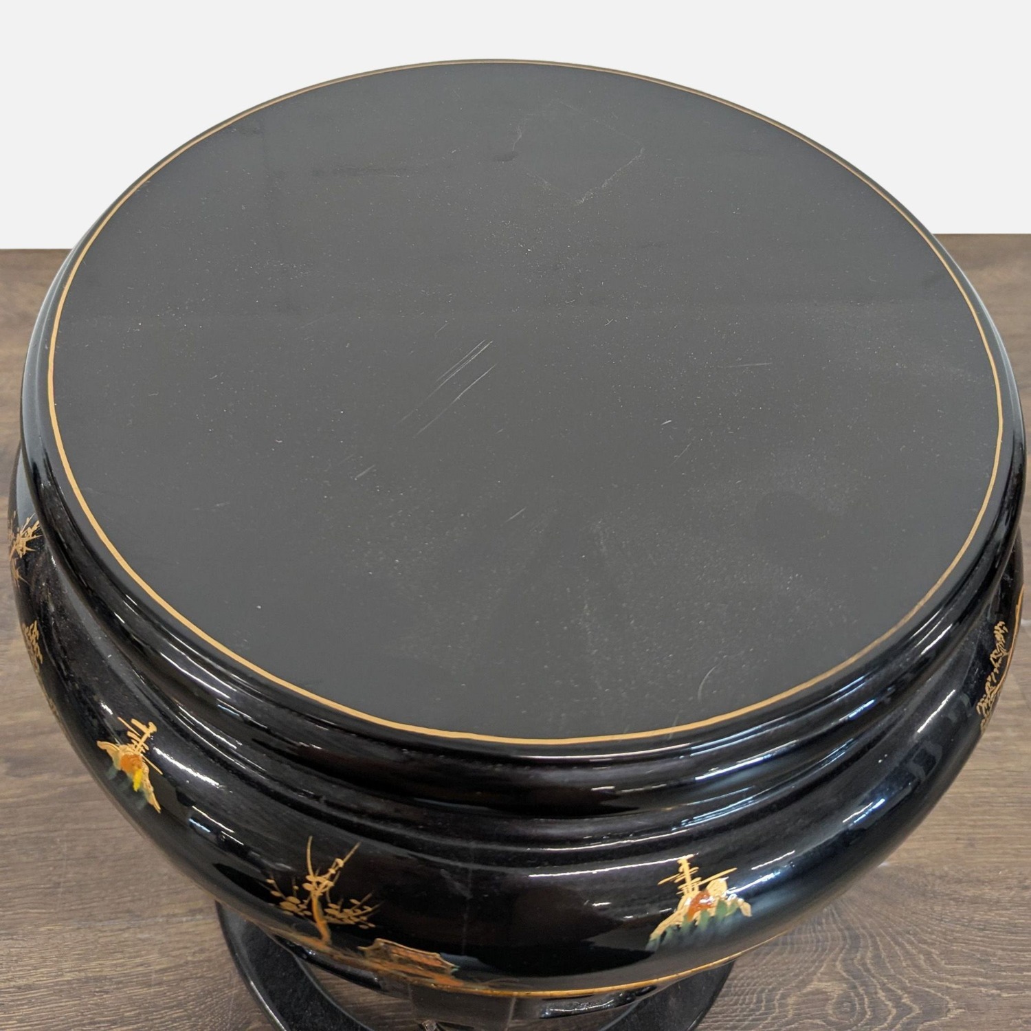 Lacquered Chinoiserie Stool/Display Stand	 - image-5