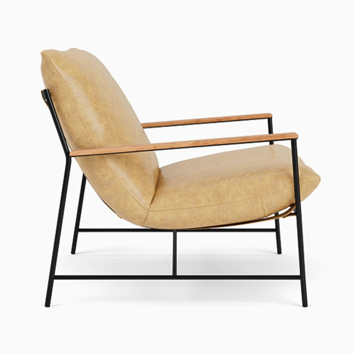 Denver Modern Vail Lounge Chair with Tan Leather - image-5