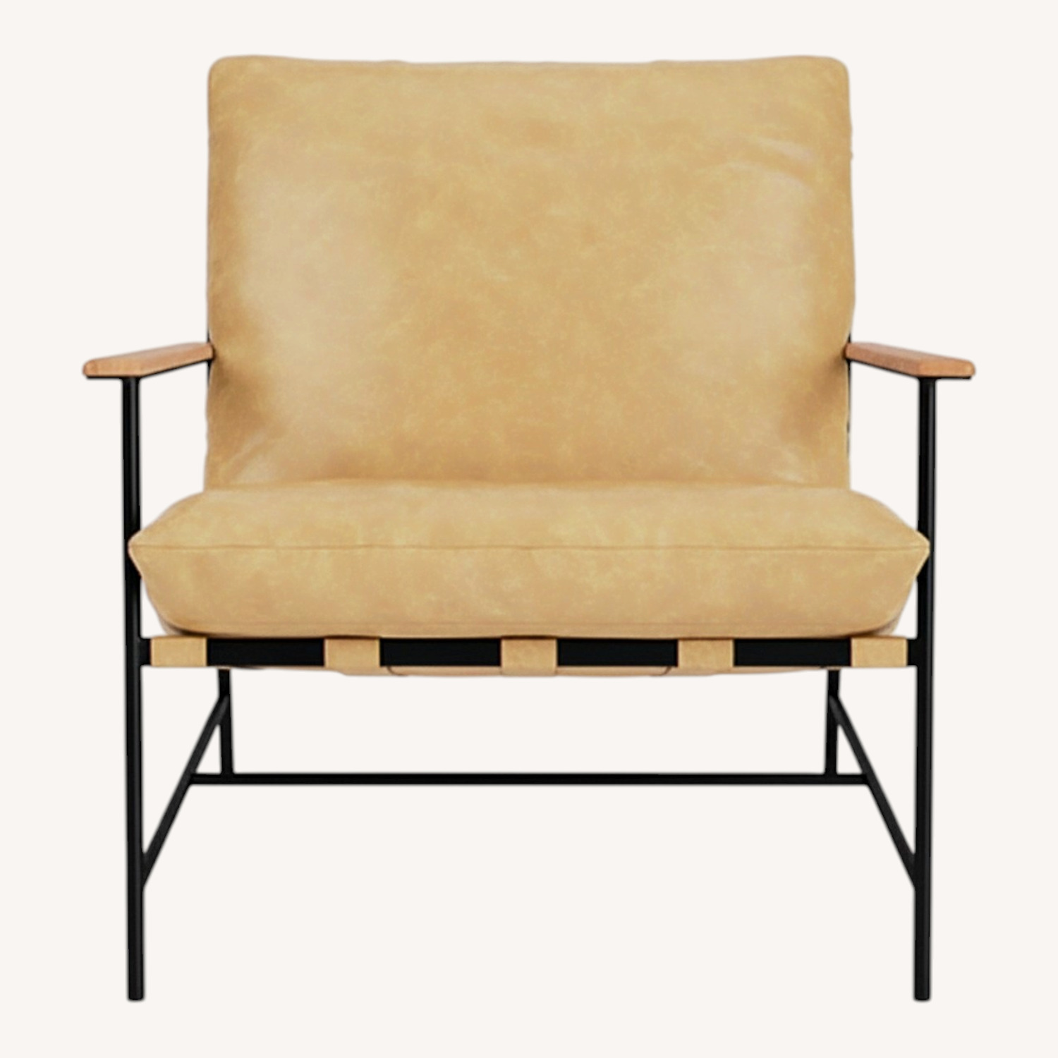 Denver Modern Vail Lounge Chair with Tan Leather - image-0