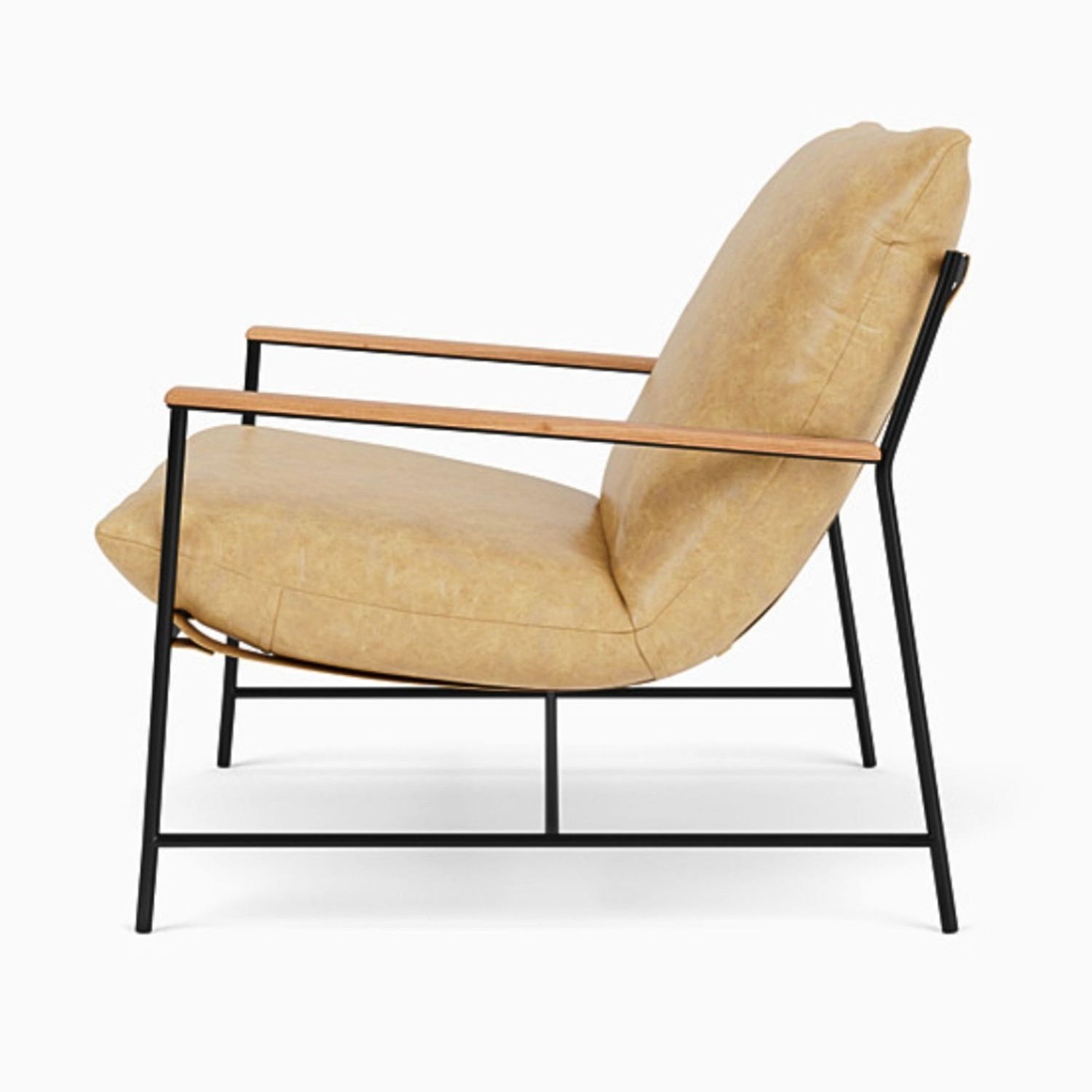 Denver Modern Vail Lounge Chair with Tan Leather - image-4
