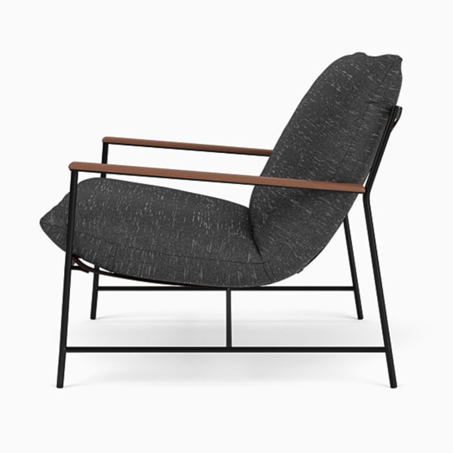 Denver Modern Vita Lounge Chair with Black Cushion - image-5