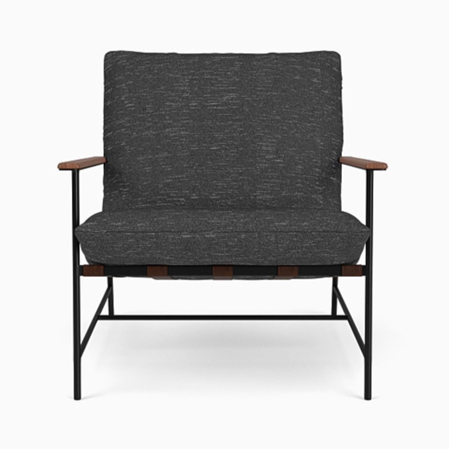 Denver Modern Vita Lounge Chair with Black Cushion - image-6