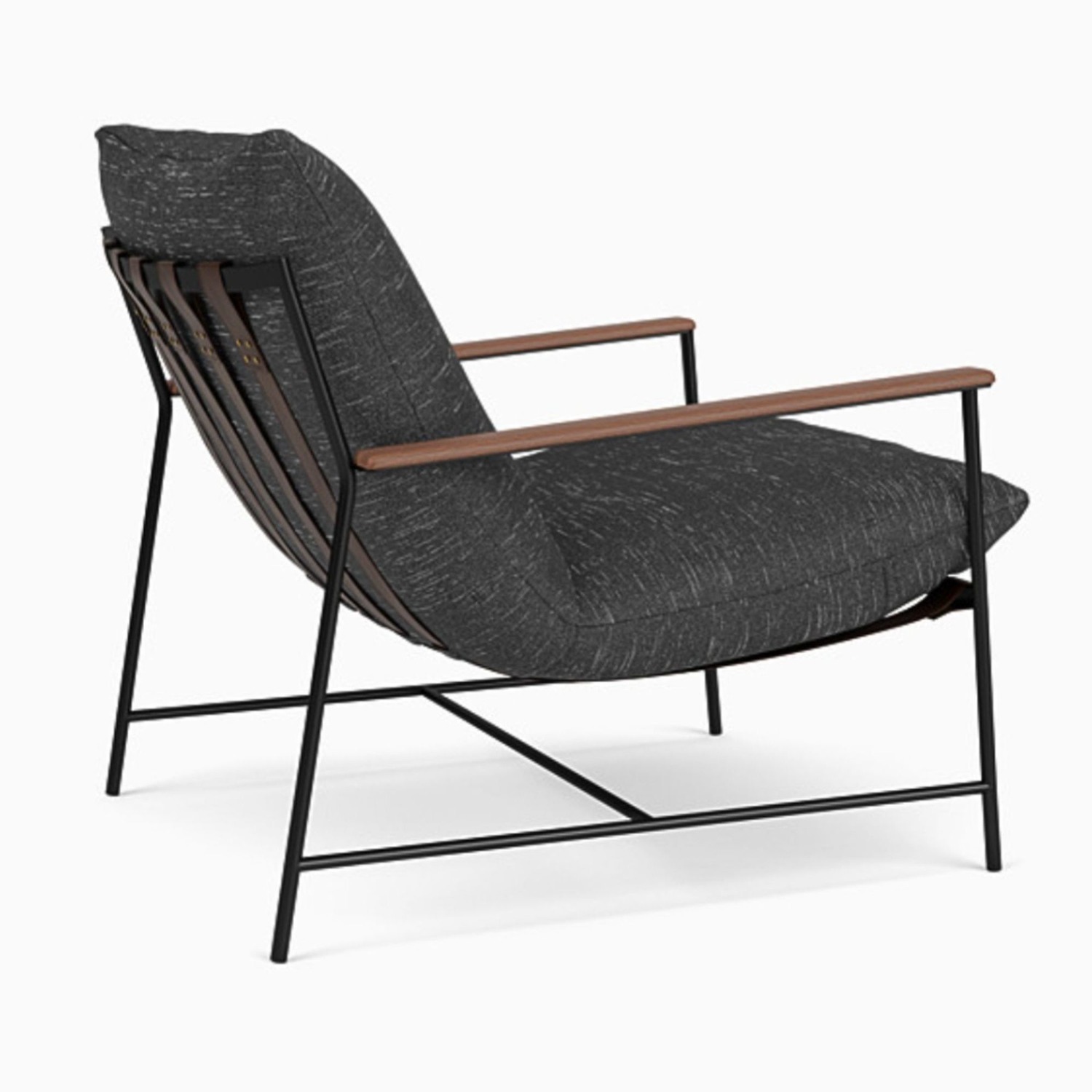 Denver Modern Vita Lounge Chair with Black Cushion - image-2