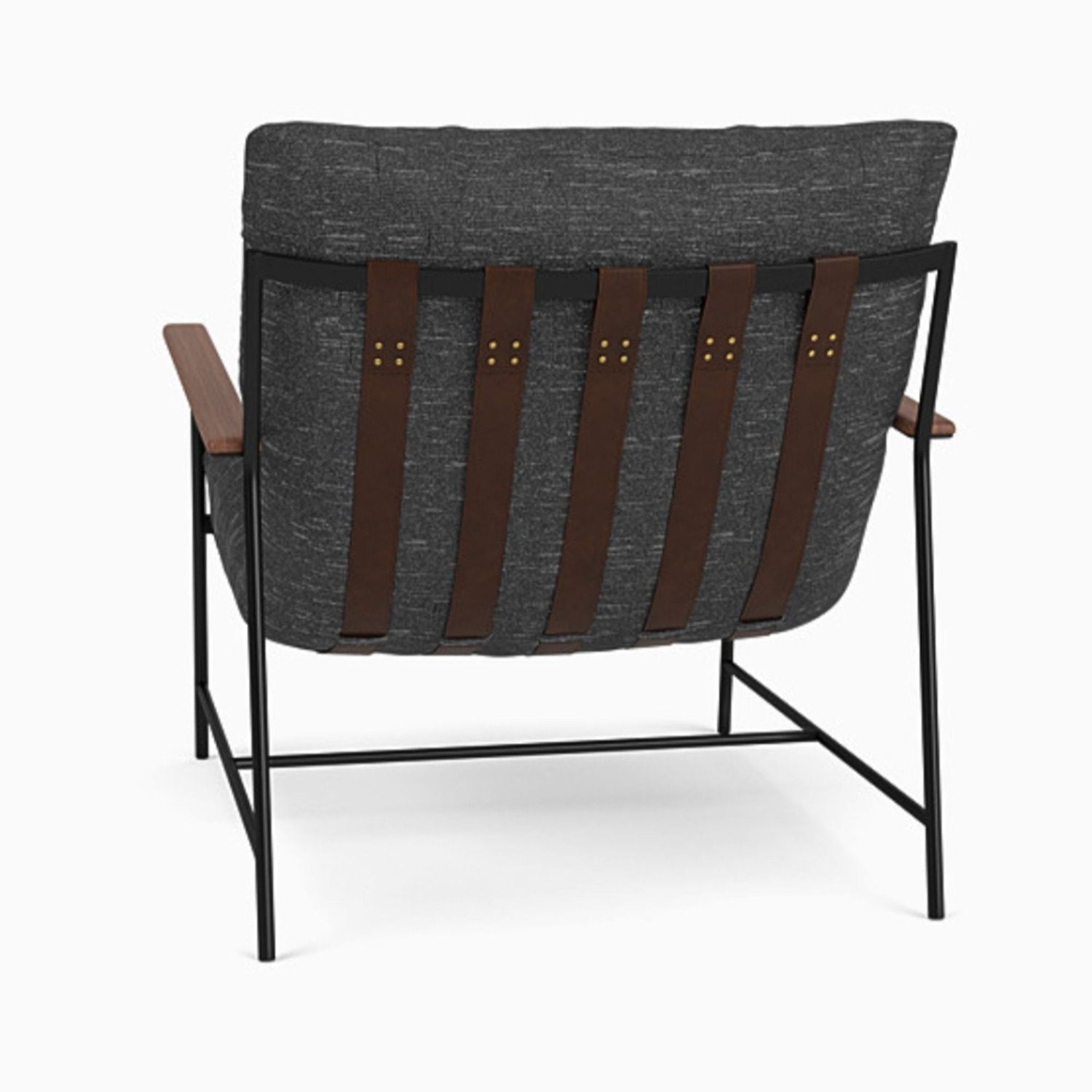 Denver Modern Vita Lounge Chair with Black Cushion - image-3