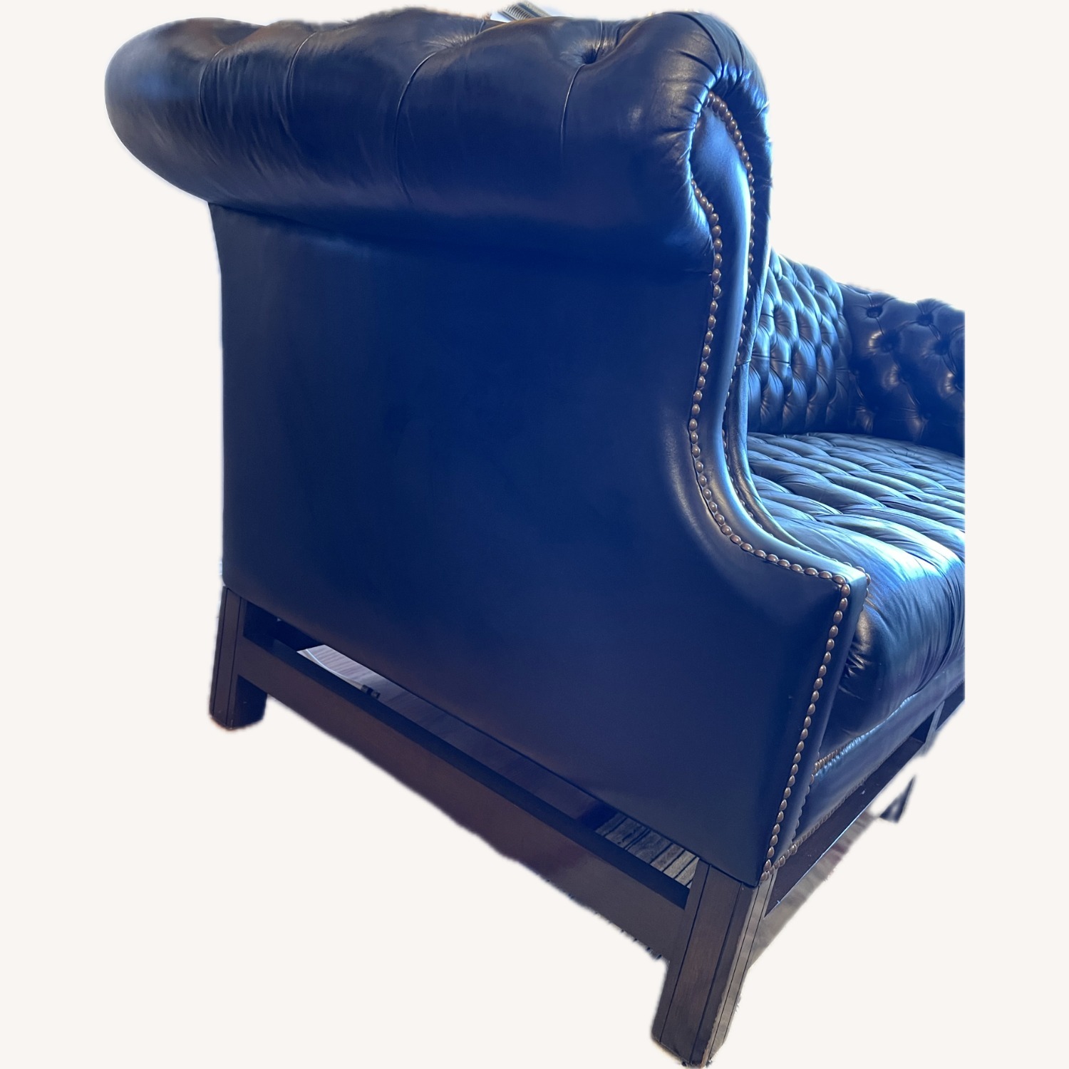 Black Leather 3+ Seater Sofa - image-3