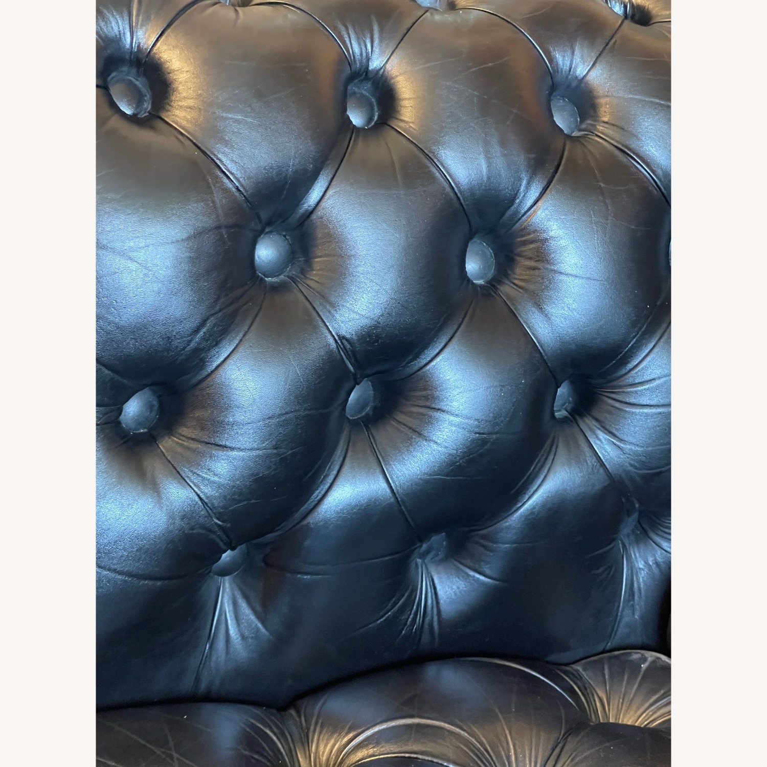 Black Leather 3+ Seater Sofa - image-2