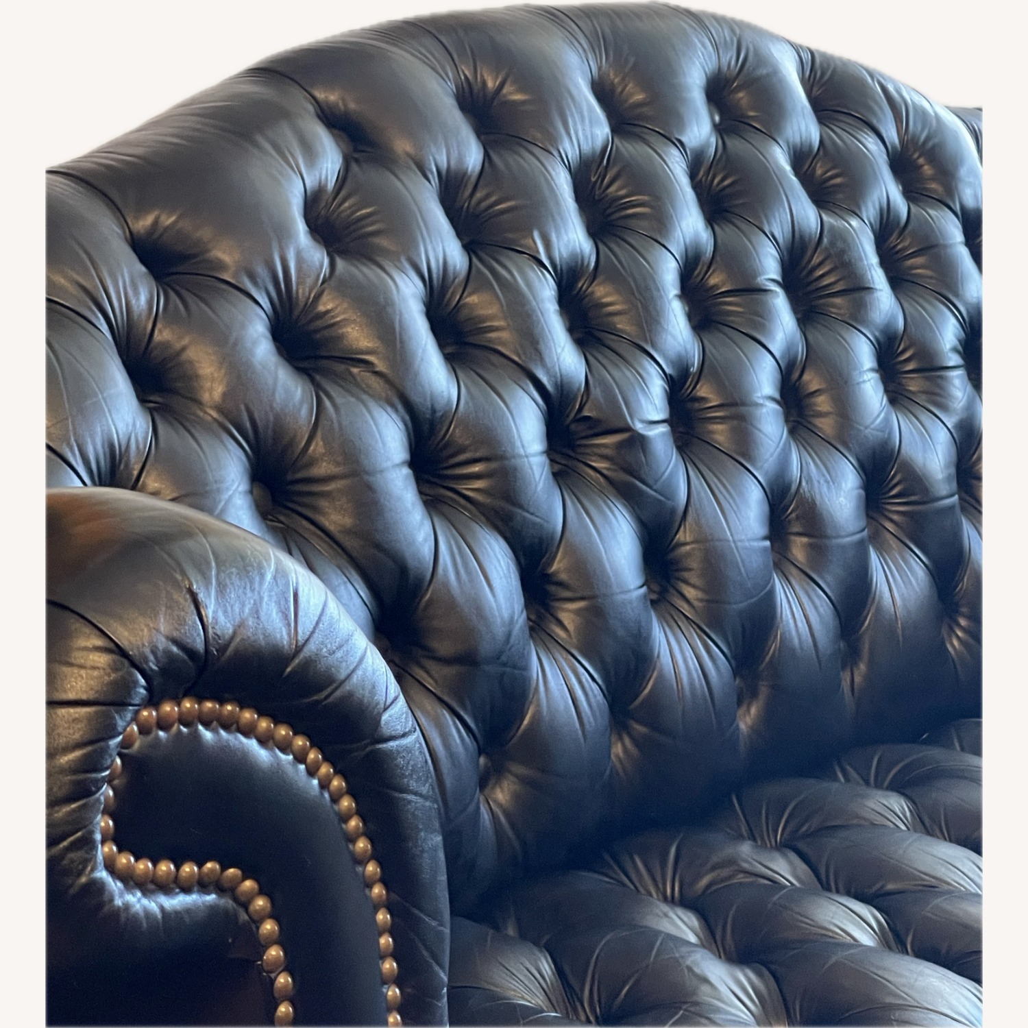 Black Leather 3+ Seater Sofa - image-4