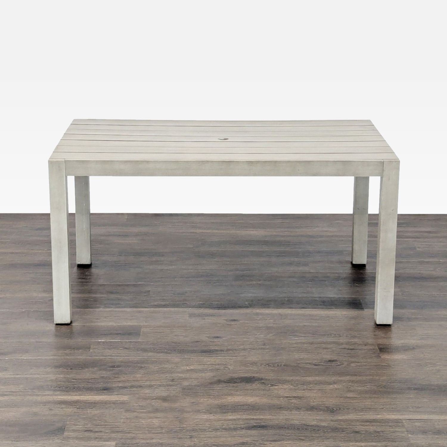 CB2 Matera Modern Outdoor Slatted Dining Table  - image-8