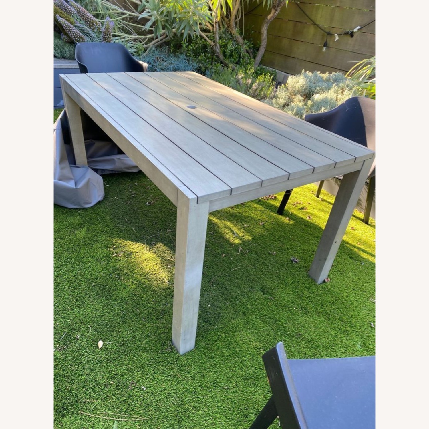 CB2 Matera Modern Outdoor Slatted Dining Table  - image-7