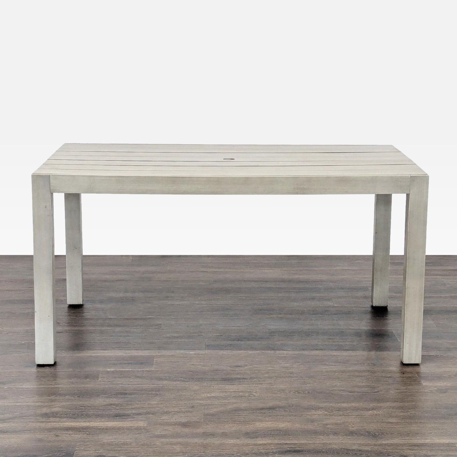 CB2 Matera Modern Outdoor Slatted Dining Table  - image-2