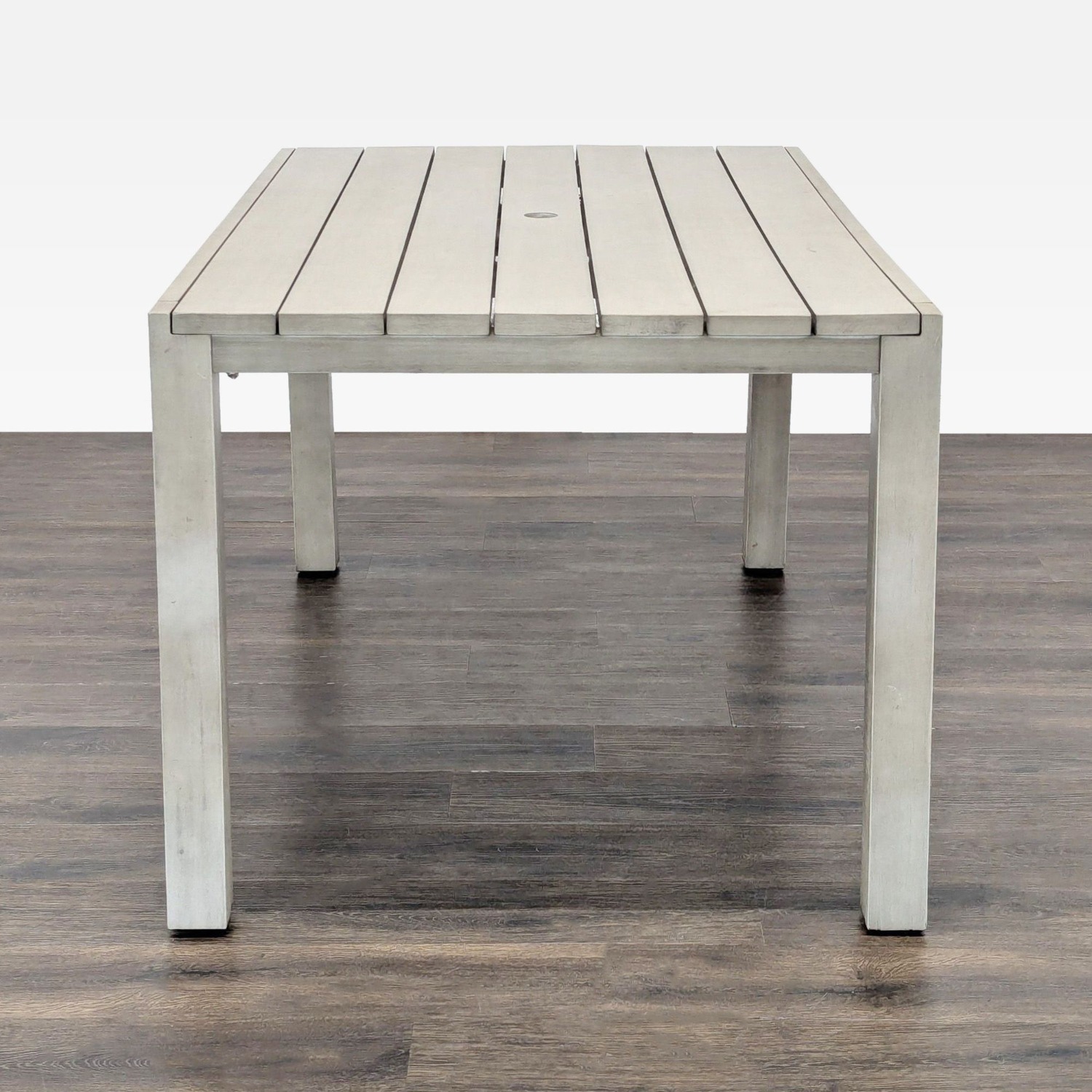 CB2 Matera Modern Outdoor Slatted Dining Table  - image-4