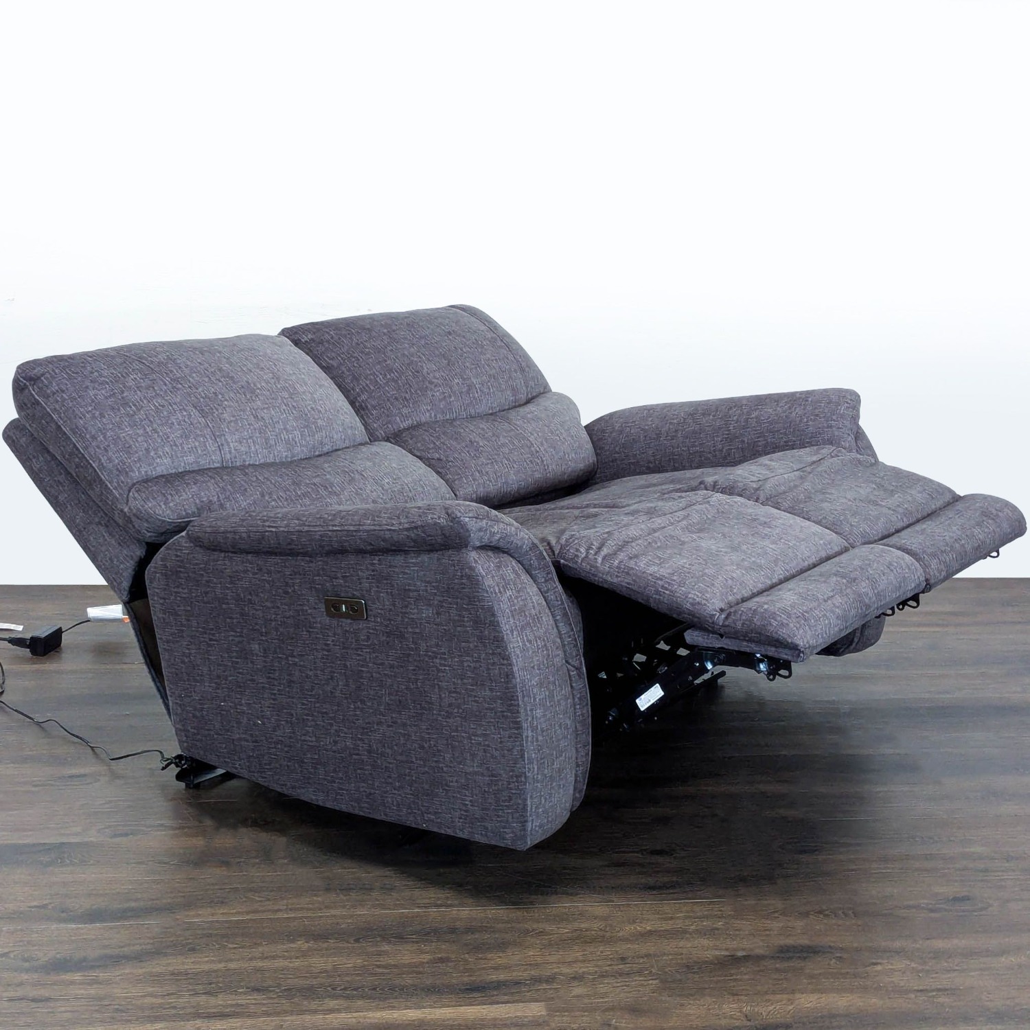 Living Spaces Nash Electric Reclining Loveseat - image-7