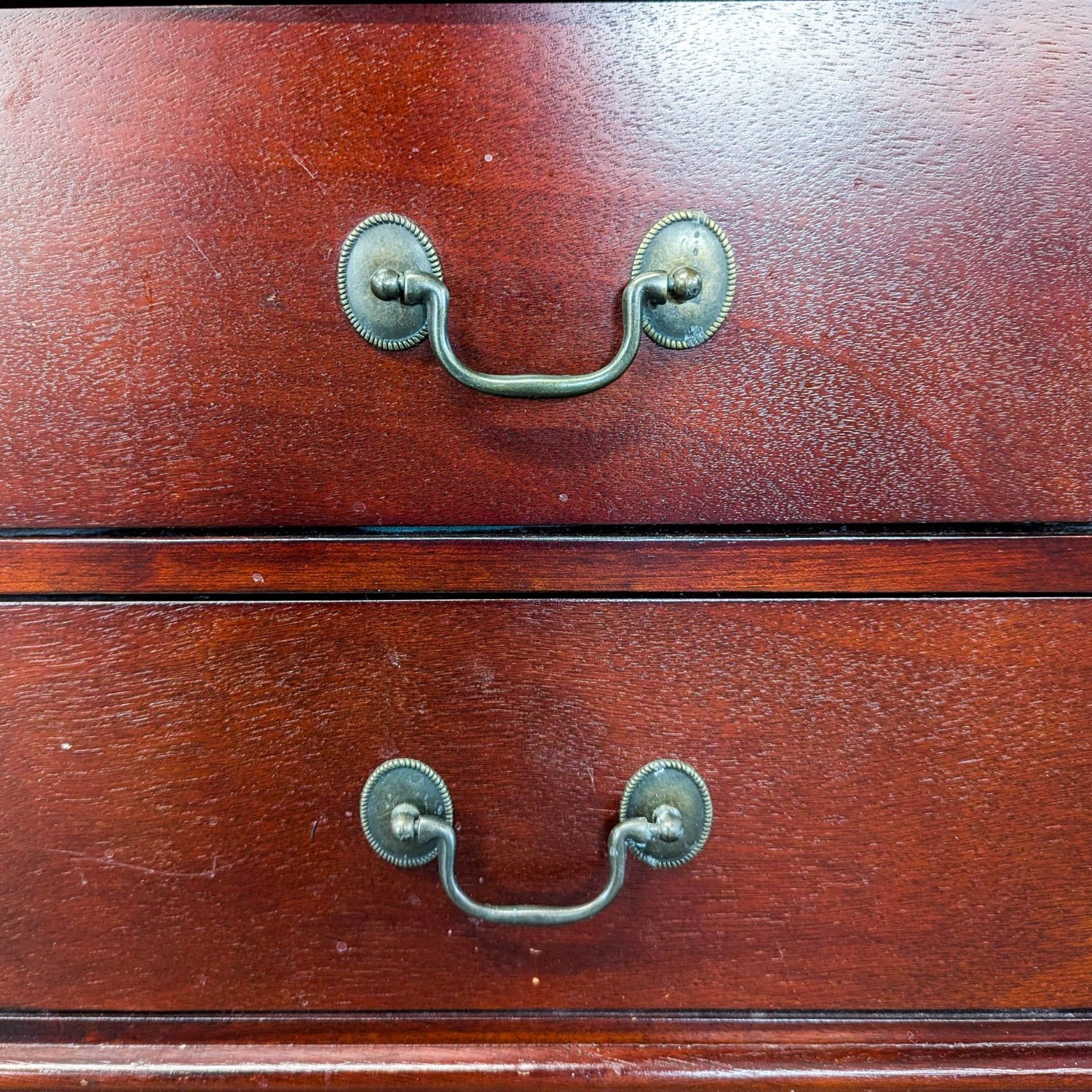 Two Drawer Wood Nightstand - image-7