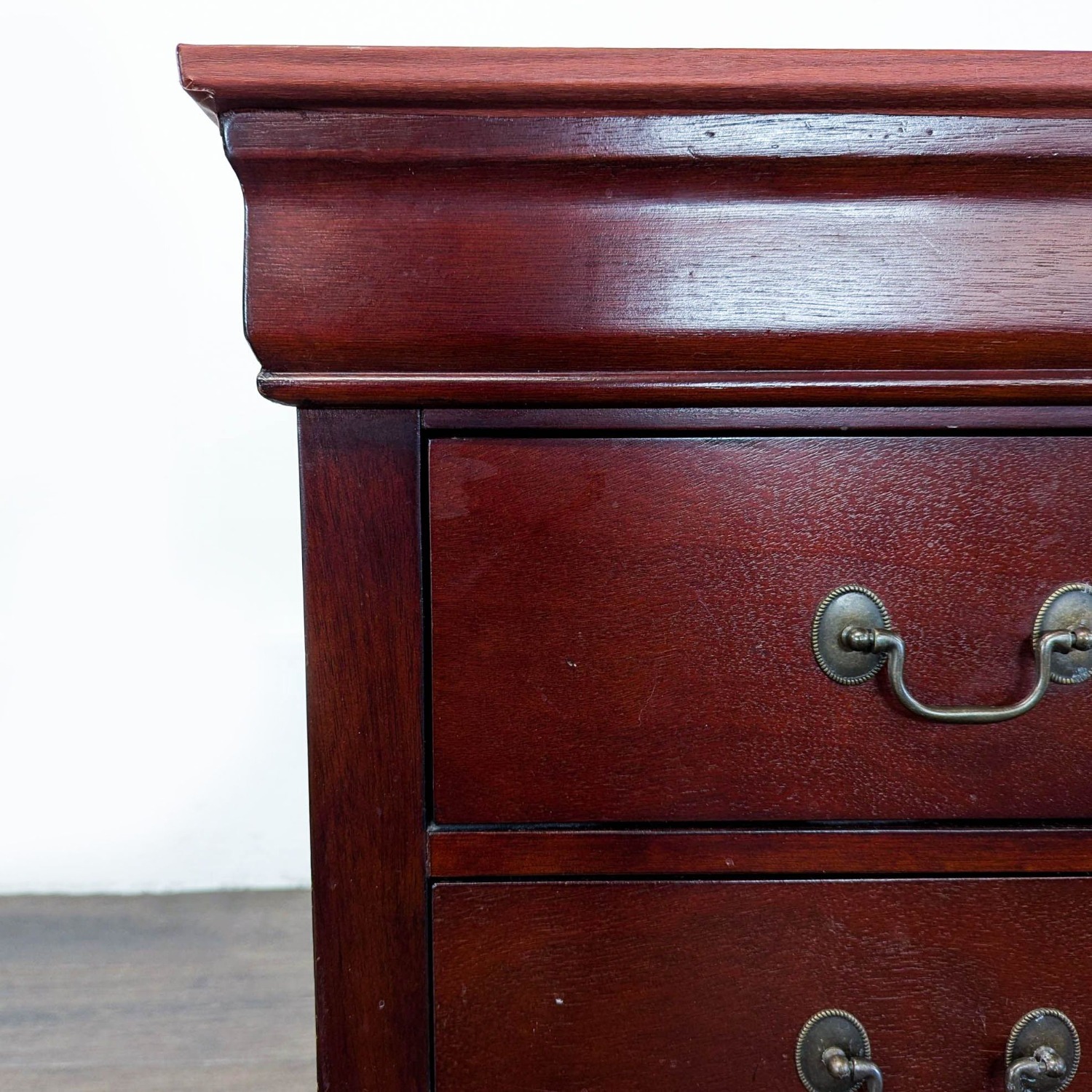 Two Drawer Wood Nightstand - image-8