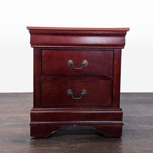 Used Two Drawer Wood Nightstand for sale on AptDeco
