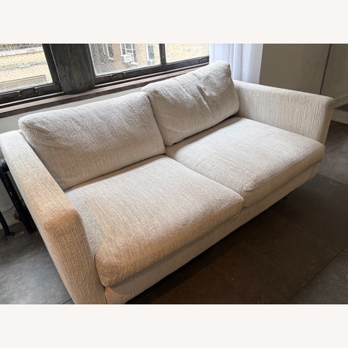 Used Milo Baughman White Fabric Loveseat for sale on AptDeco