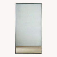 West Elm Metal Frame Floor Mirror - Brushed Metal