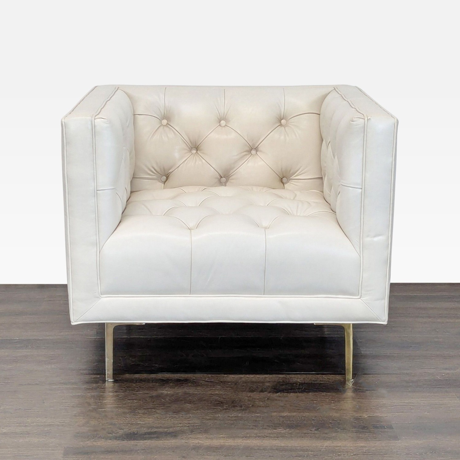 Elite Leather Mila Chair - Grotto Ivory Leather - image-2