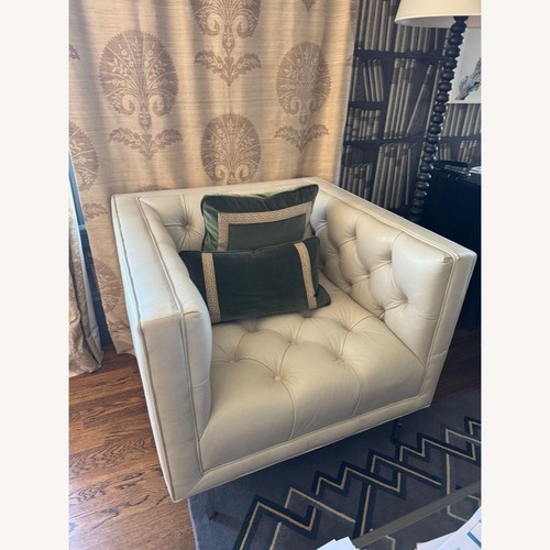 Used Elite Leather Mila Chair - Grotto Ivory Leather for sale on AptDeco