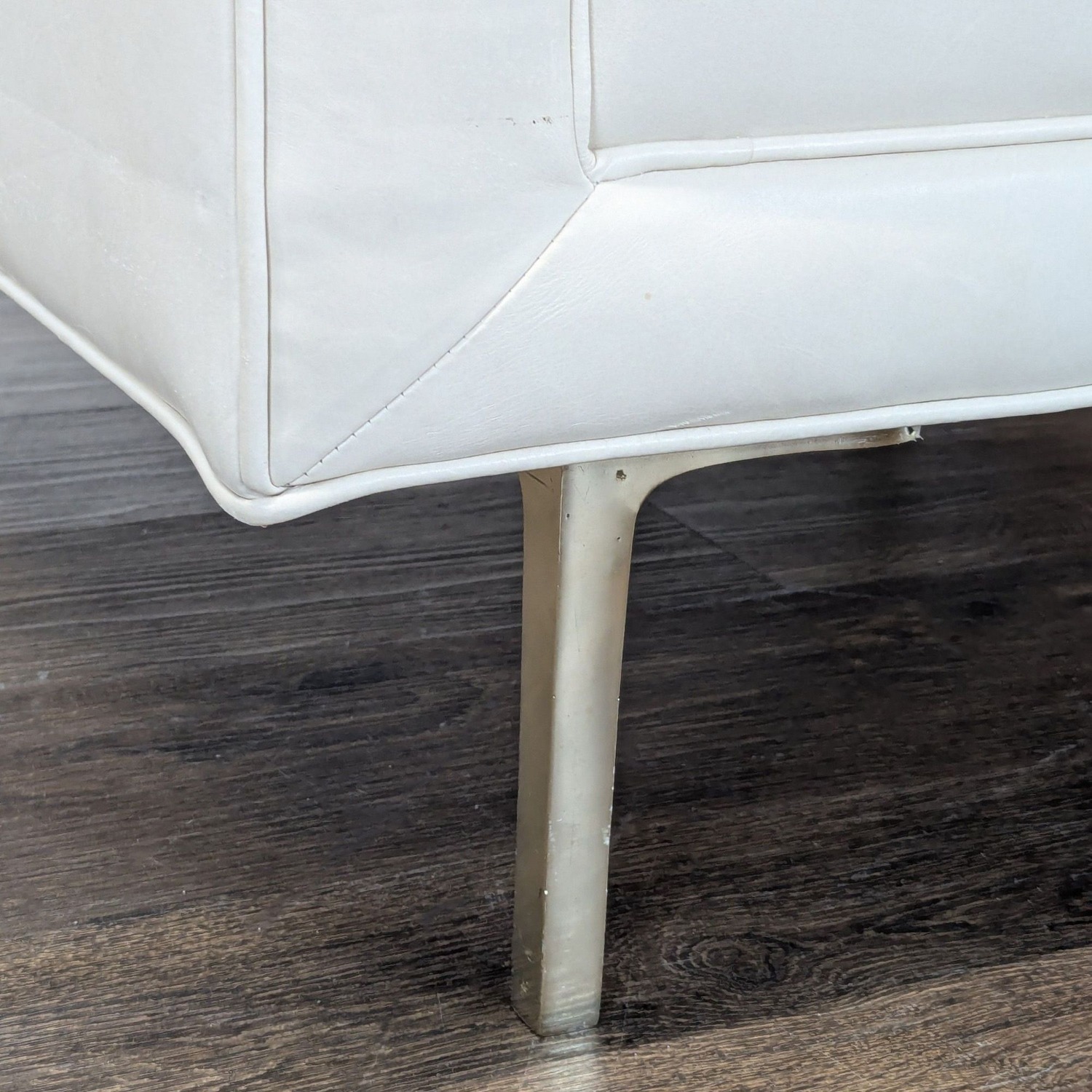 Elite Leather Mila Chair - Grotto Ivory Leather - image-8