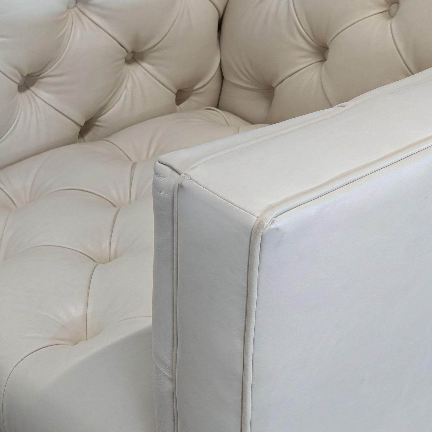 Elite Leather Mila Chair - Grotto Ivory Leather - image-6