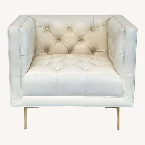Used Elite Leather Mila Chair - Grotto Ivory Leather for sale on AptDeco