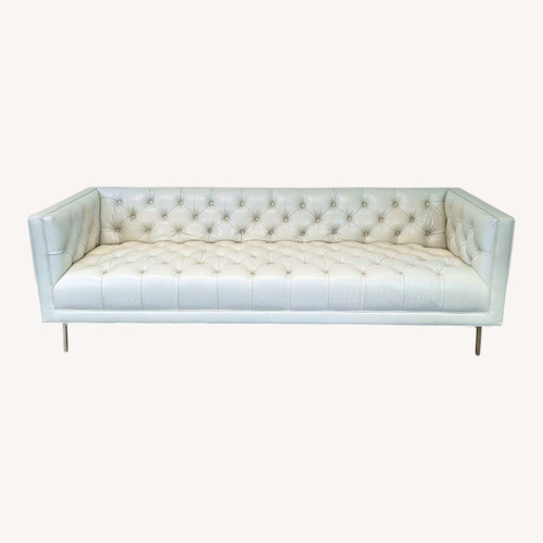 Used Elite Leather Mila Company Modern 3-Seat Tufted Sofa for sale on AptDeco