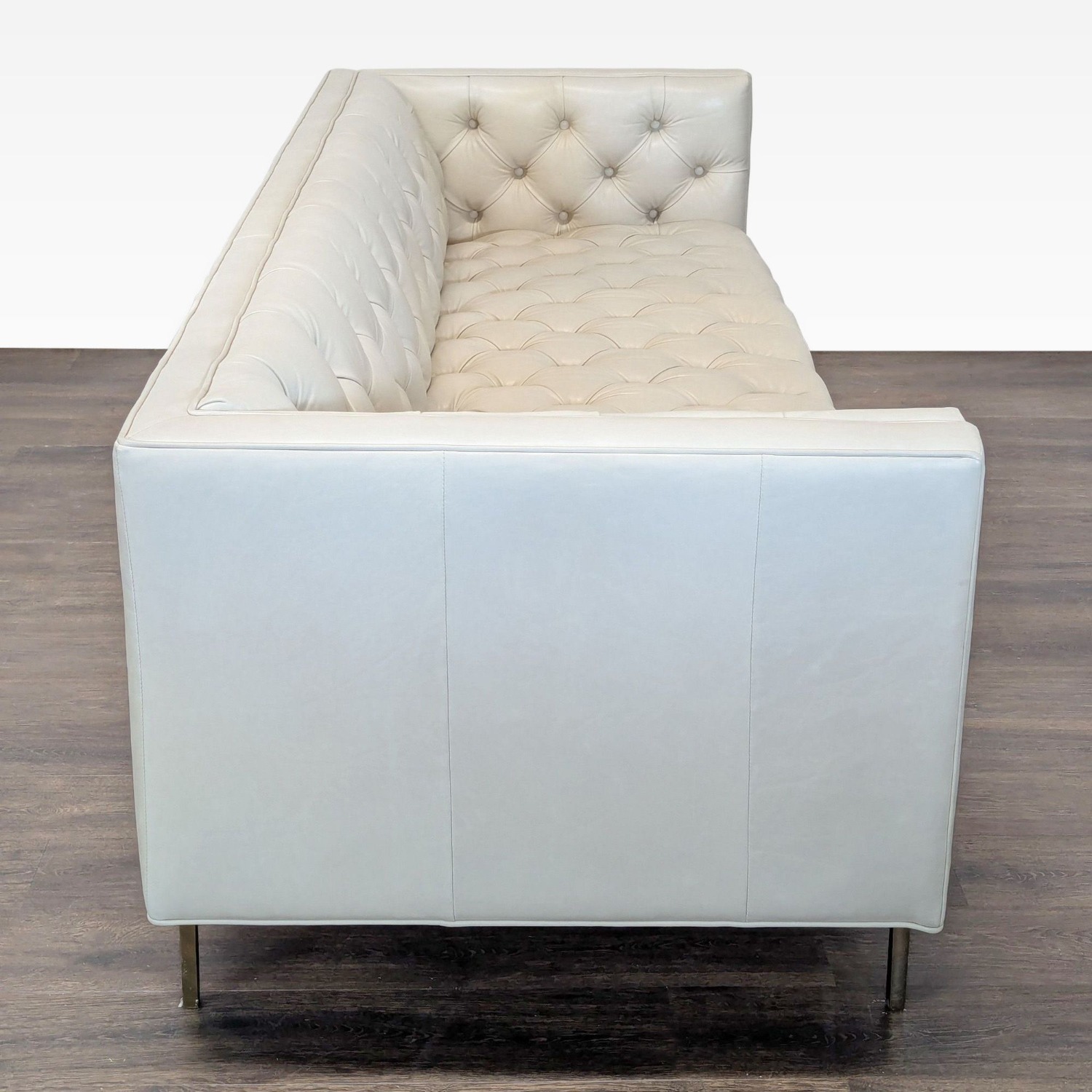 Elite Leather Mila Company Modern 3-Seat Tufted Sofa - image-4