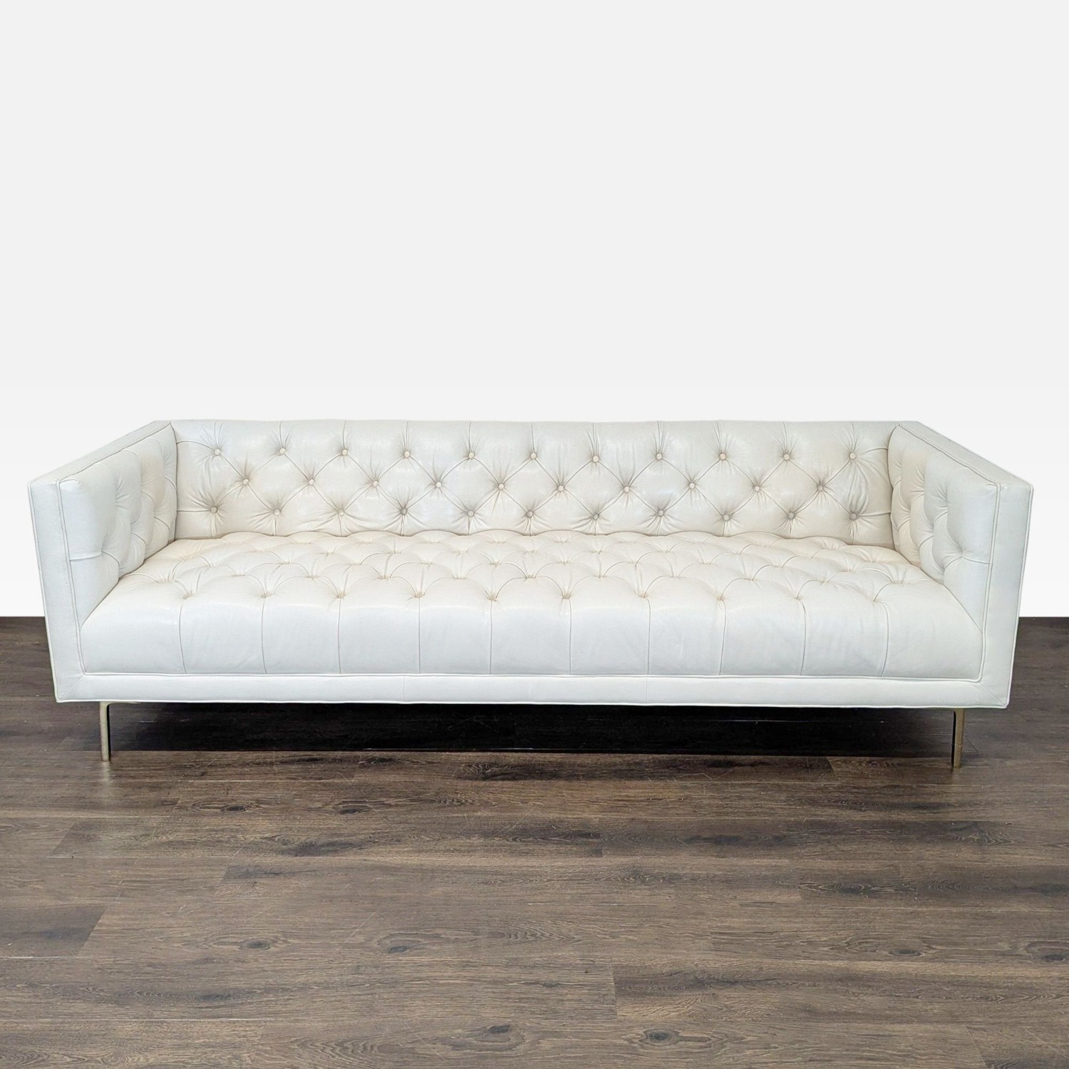 Elite Leather Mila Company Modern 3-Seat Tufted Sofa - image-2
