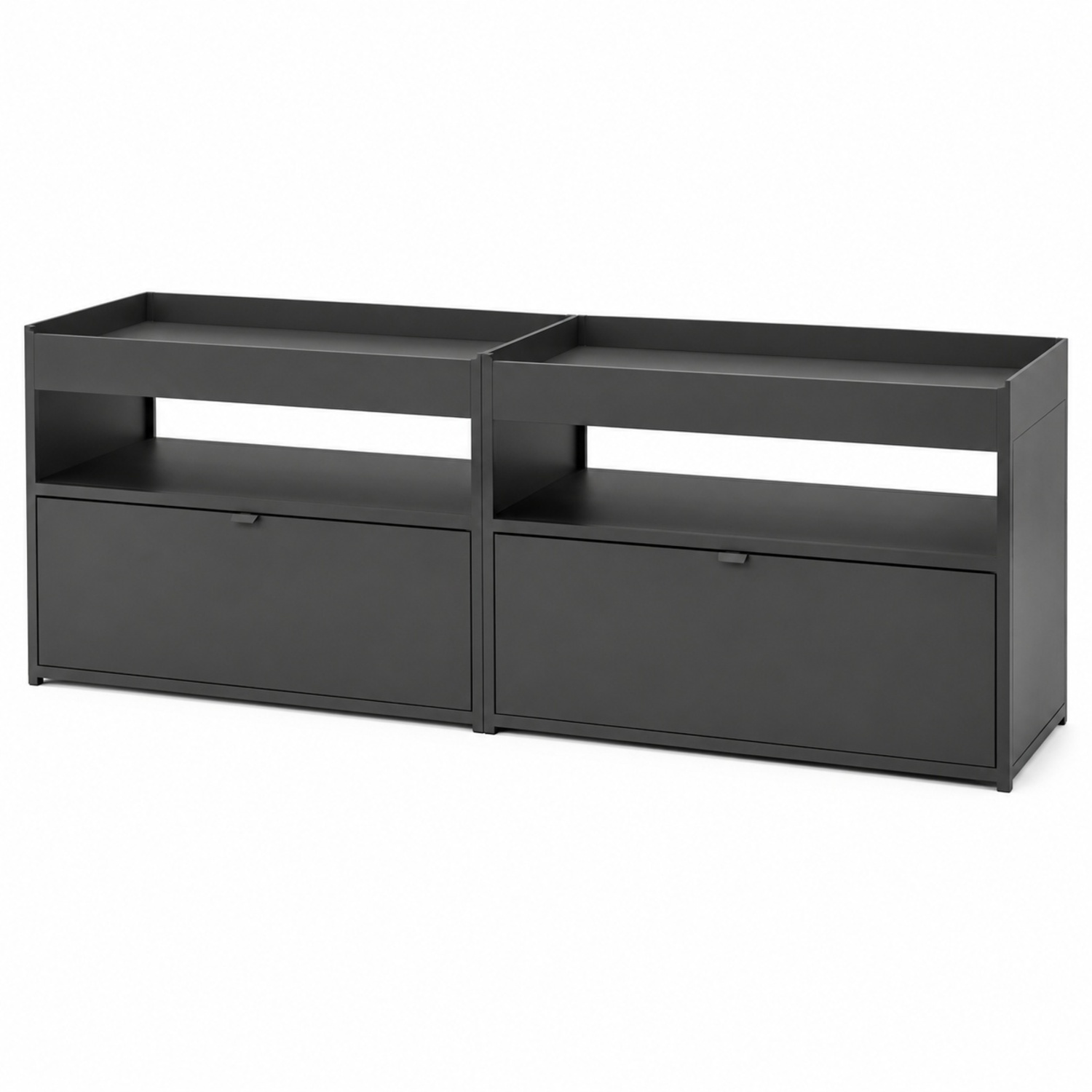 Hay Dark Gray Metal Media Storage - image-4