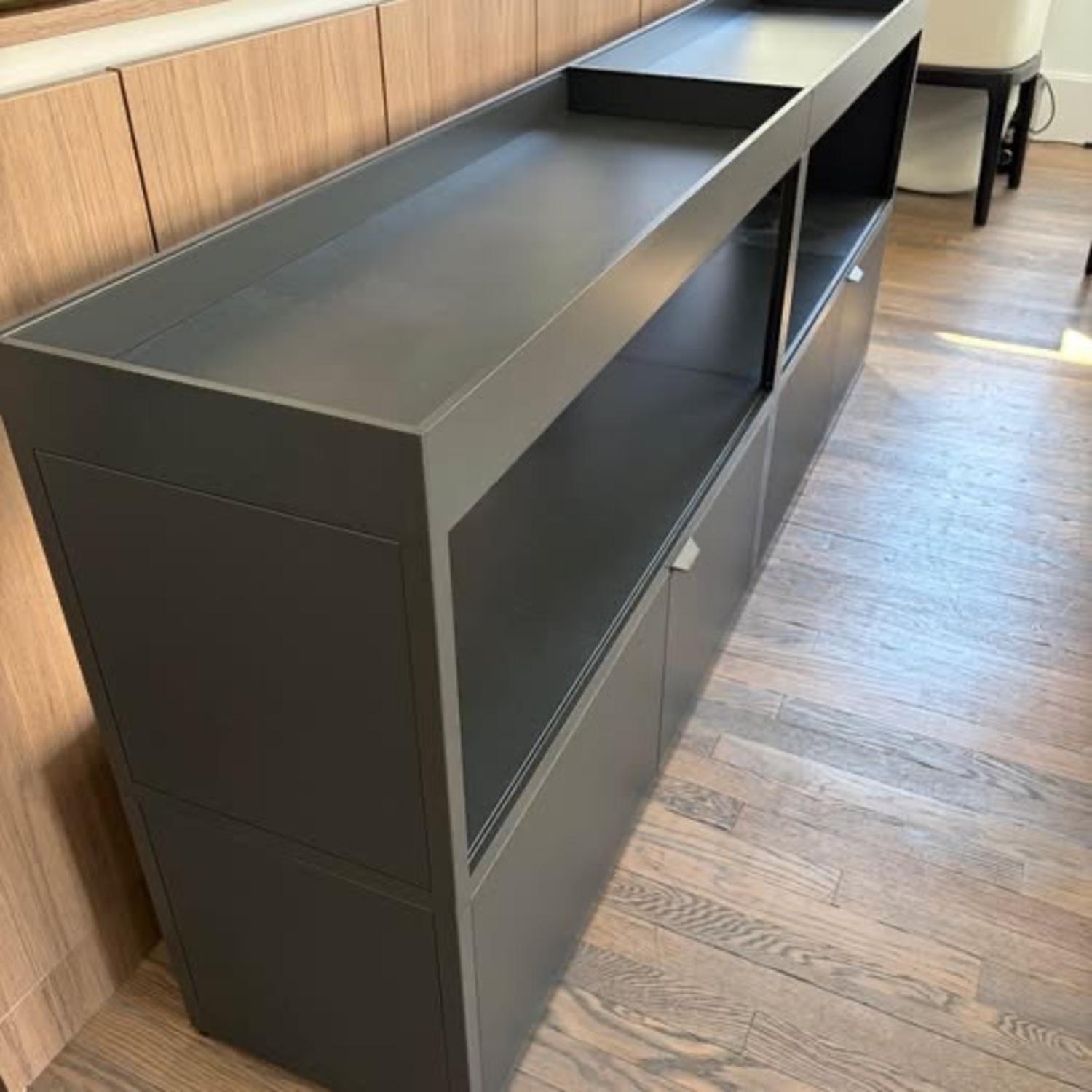 Hay Dark Gray Metal Media Storage - image-1