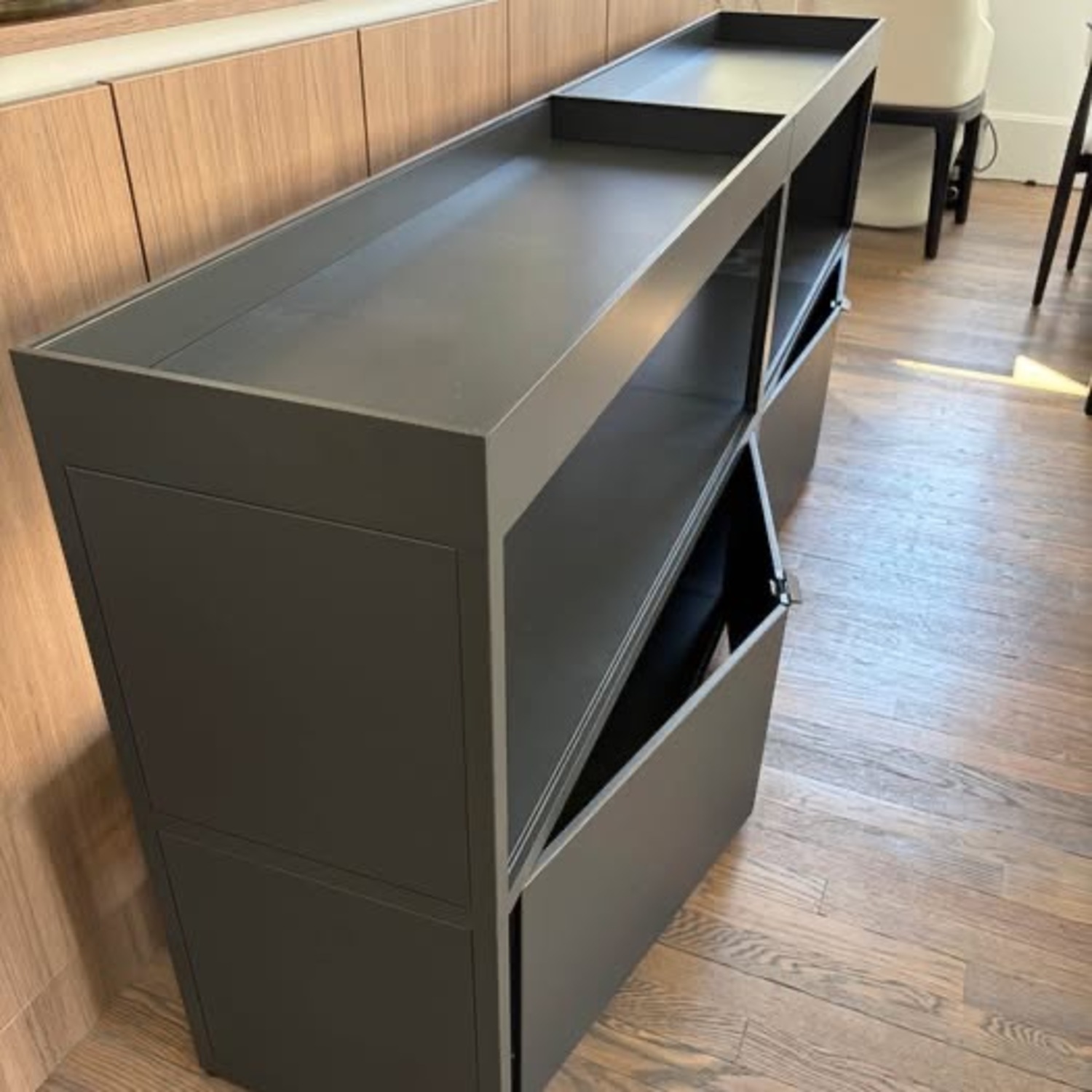 Hay Dark Gray Metal Media Storage - image-2