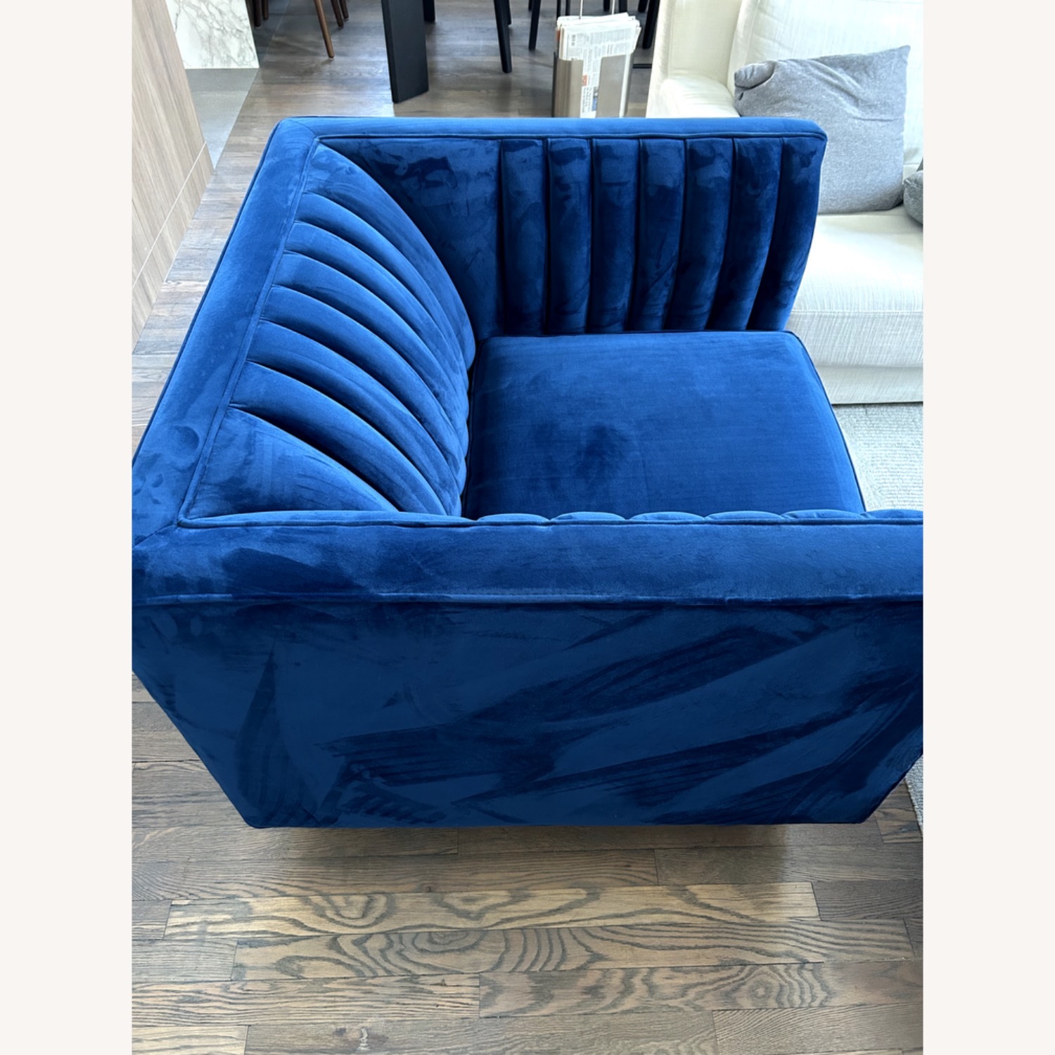 Joybird Chelsea Plush Blue Velvet Chair - image-3