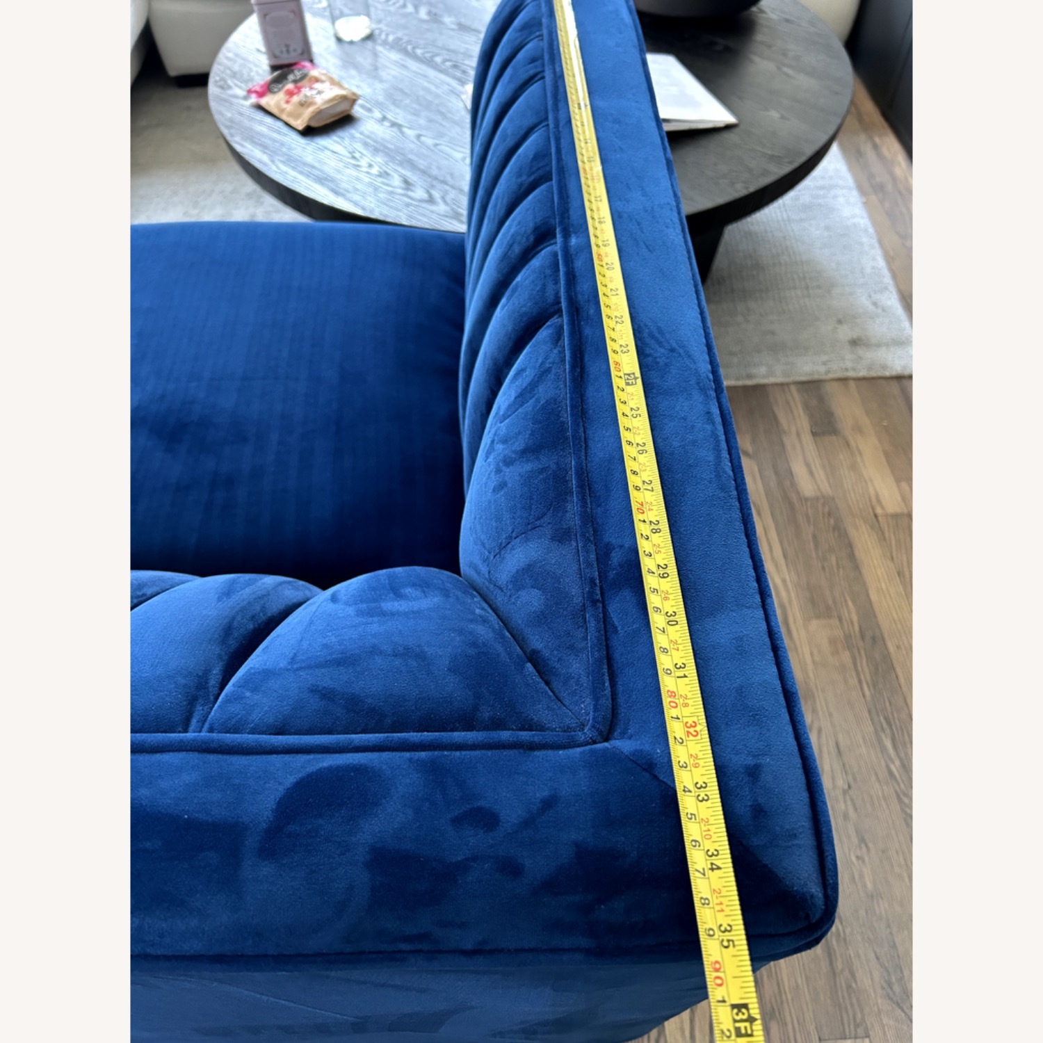 Joybird Chelsea Plush Blue Velvet Chair - image-2