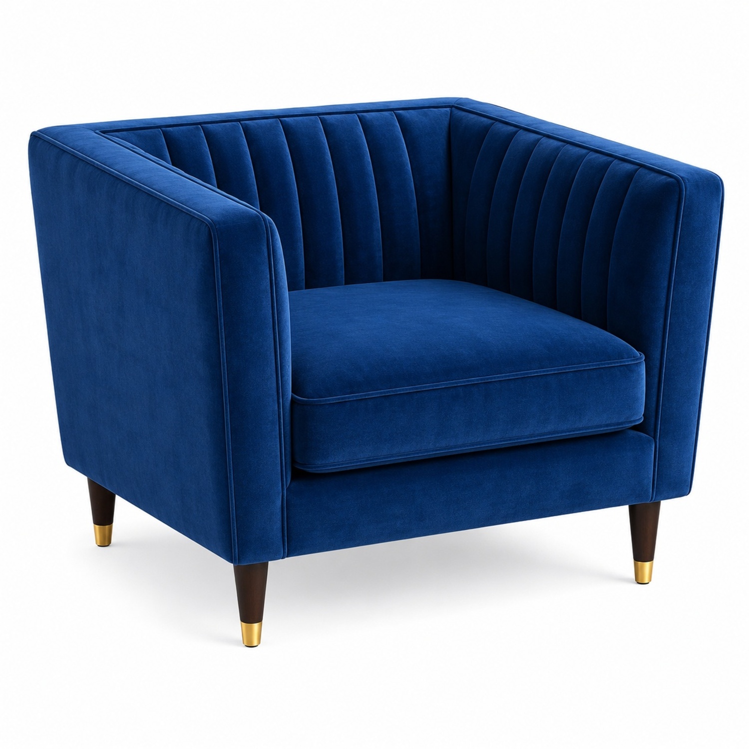 Joybird Chelsea Plush Blue Velvet Chair - image-4