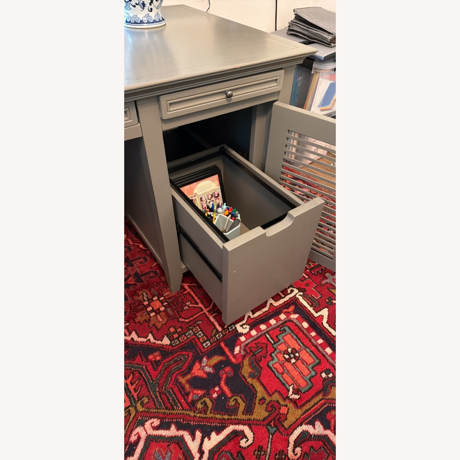 Restoration Hardware Shutter Desk - image-4