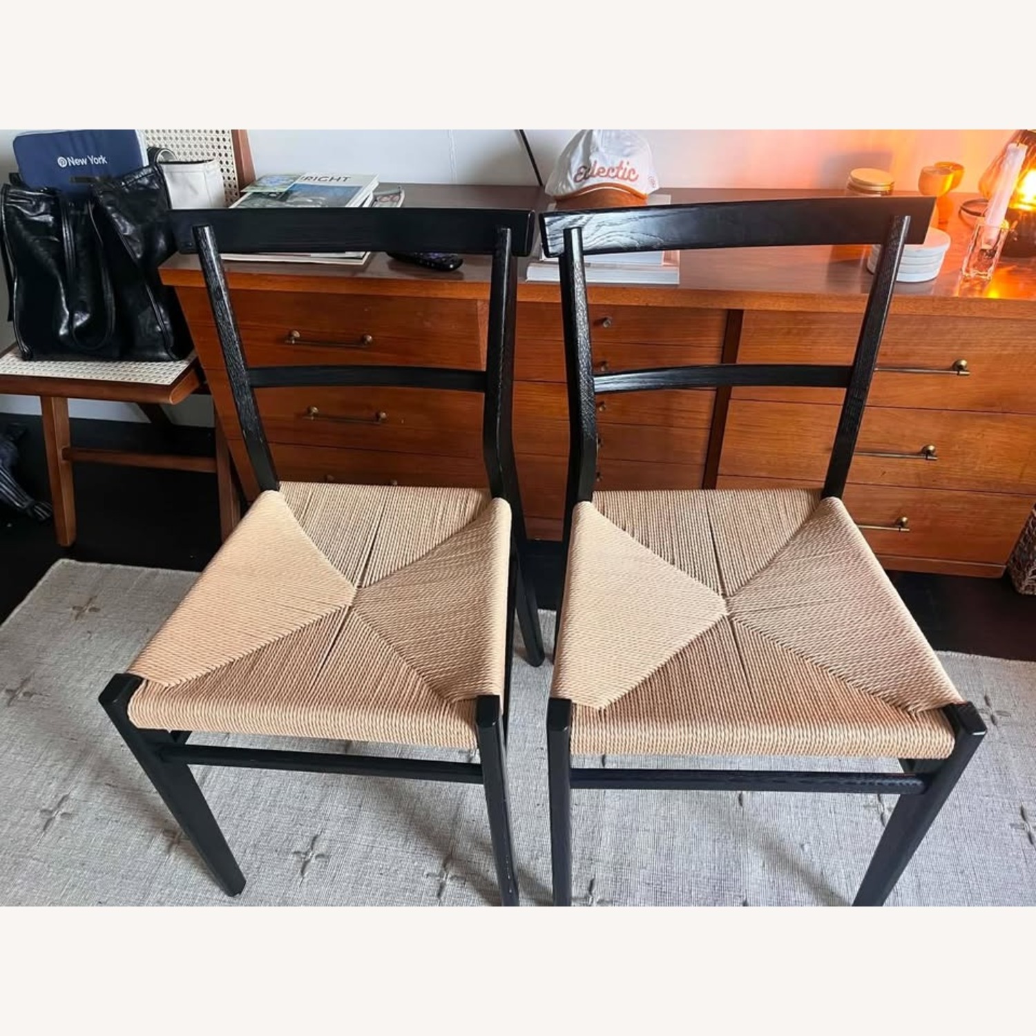 Anthropologie Oak Farmhouse Dining Chairs - image-5