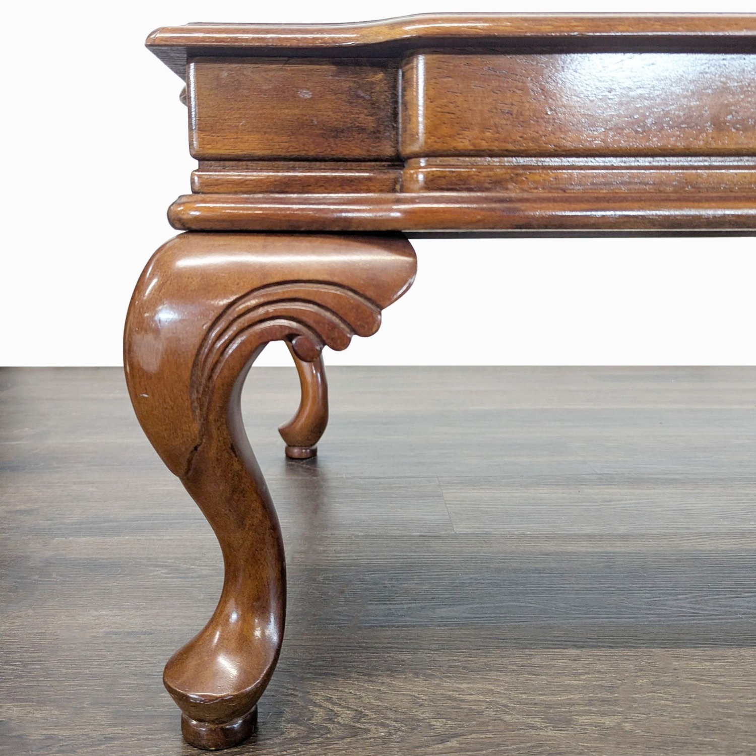 Carved Cherrywood Coffee Table	 - image-4