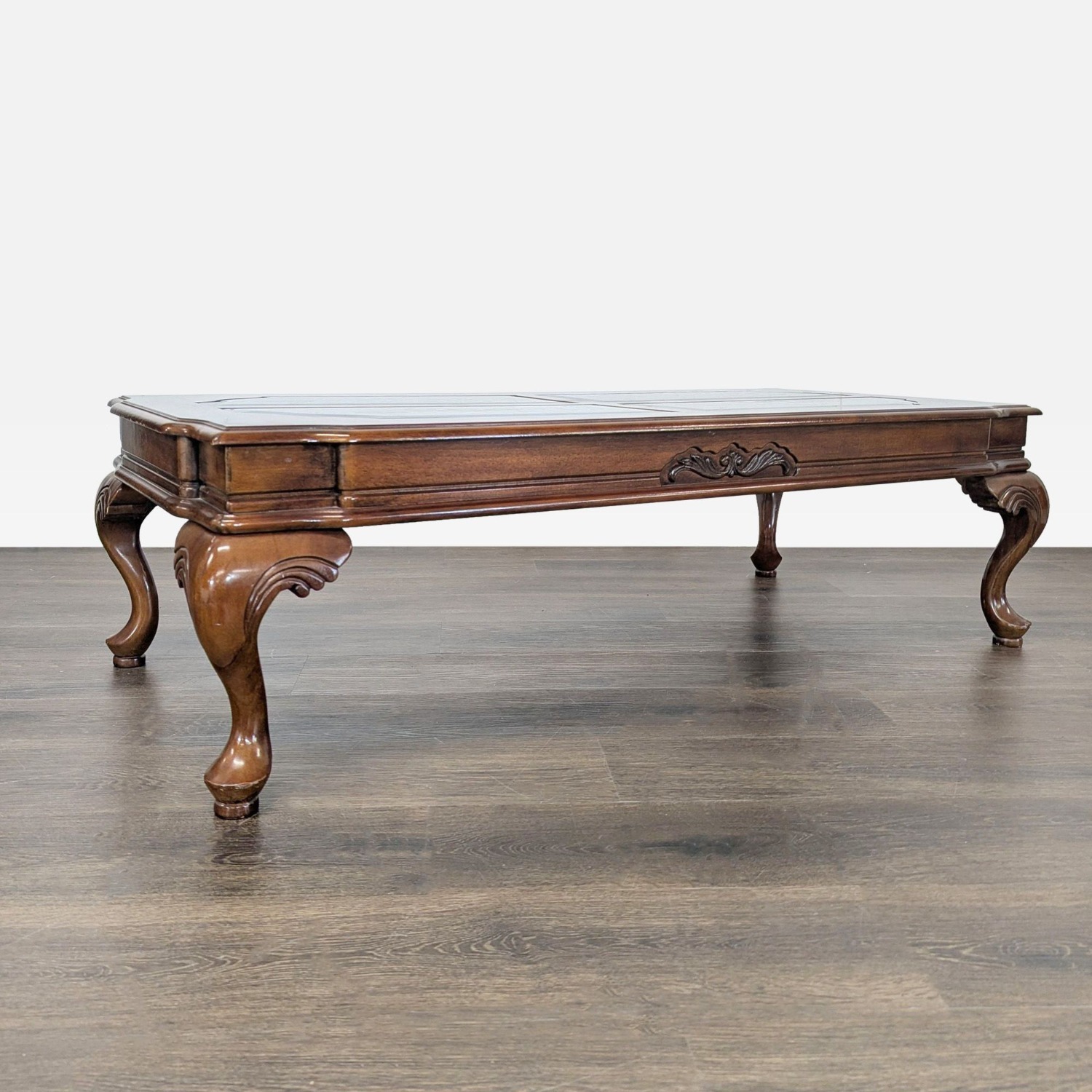 Carved Cherrywood Coffee Table	 - image-2