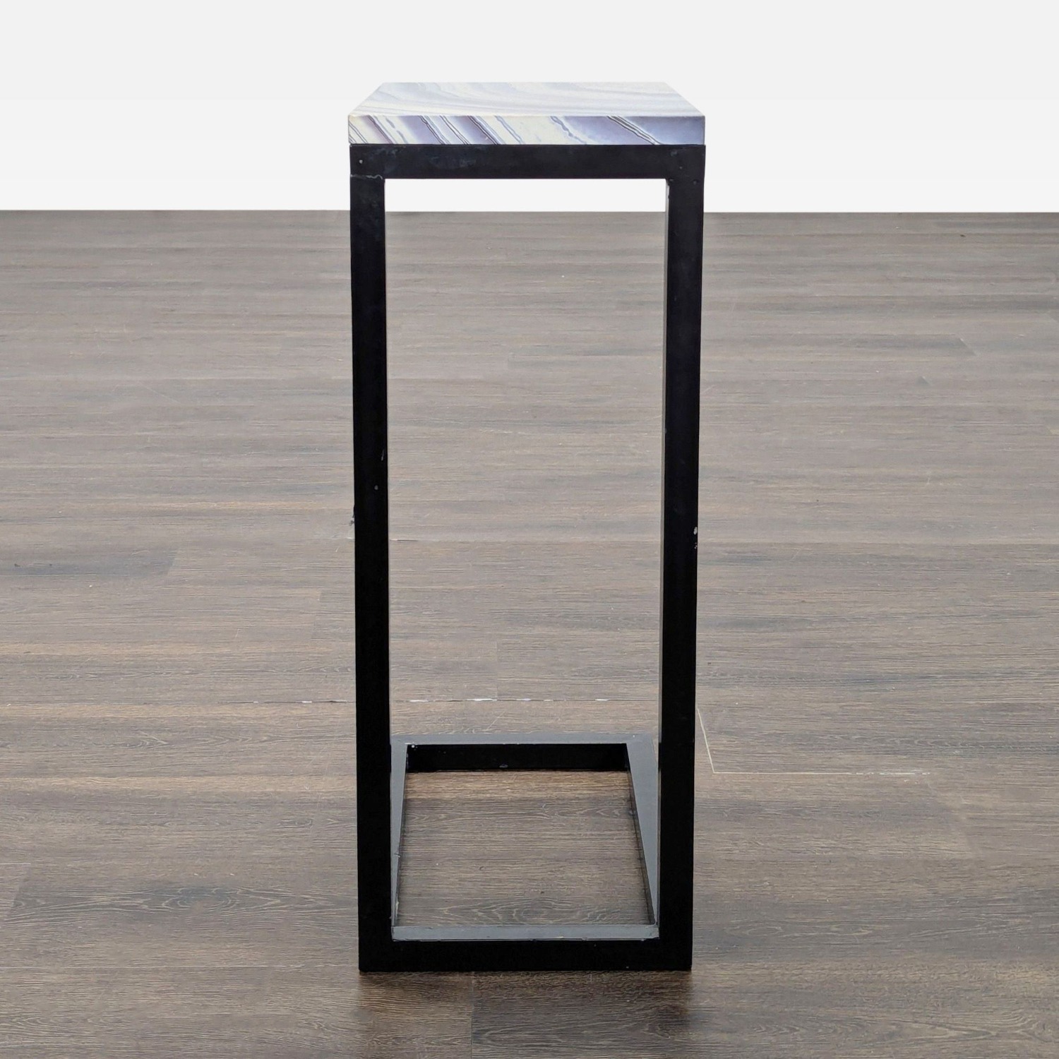 "C" Table with a Faux Stone Top	 - image-6