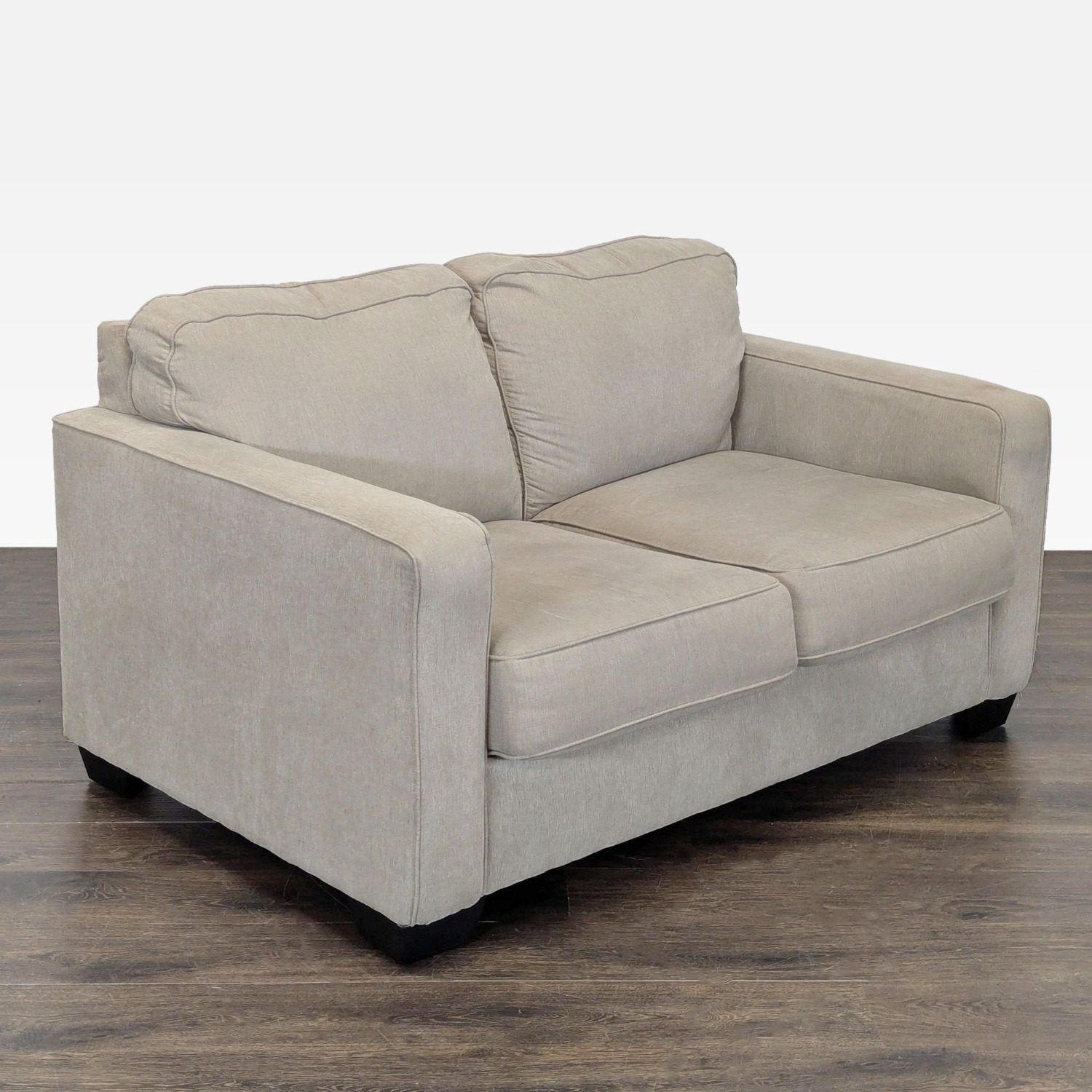 Ashley Furniture Beige Loveseat - Comfortable - image-3