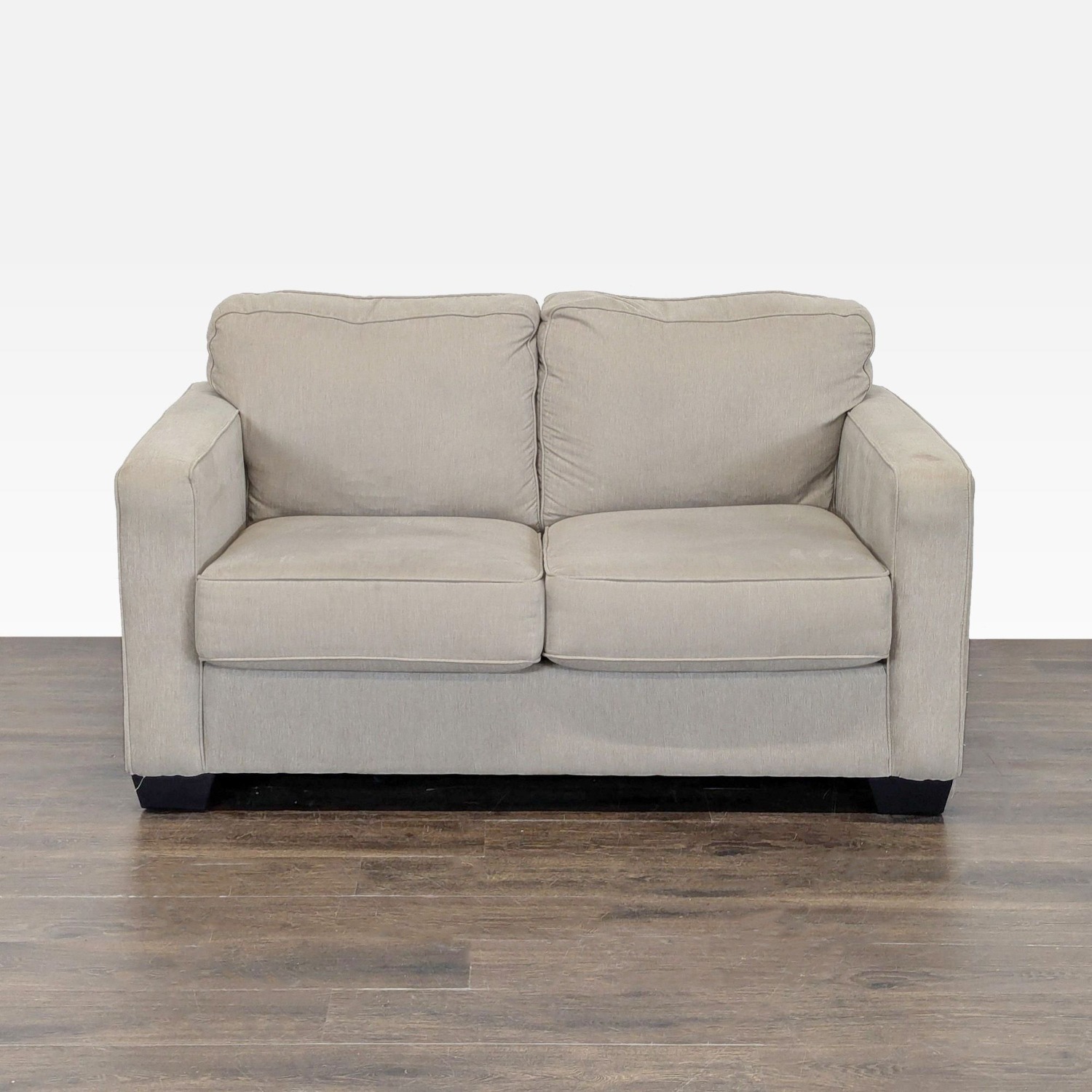 Ashley Furniture Beige Loveseat - Comfortable - image-2
