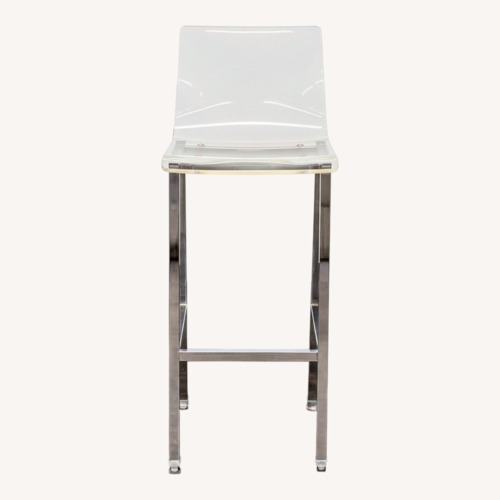 Used Acrylic and Chrome Bar Stool for sale on AptDeco