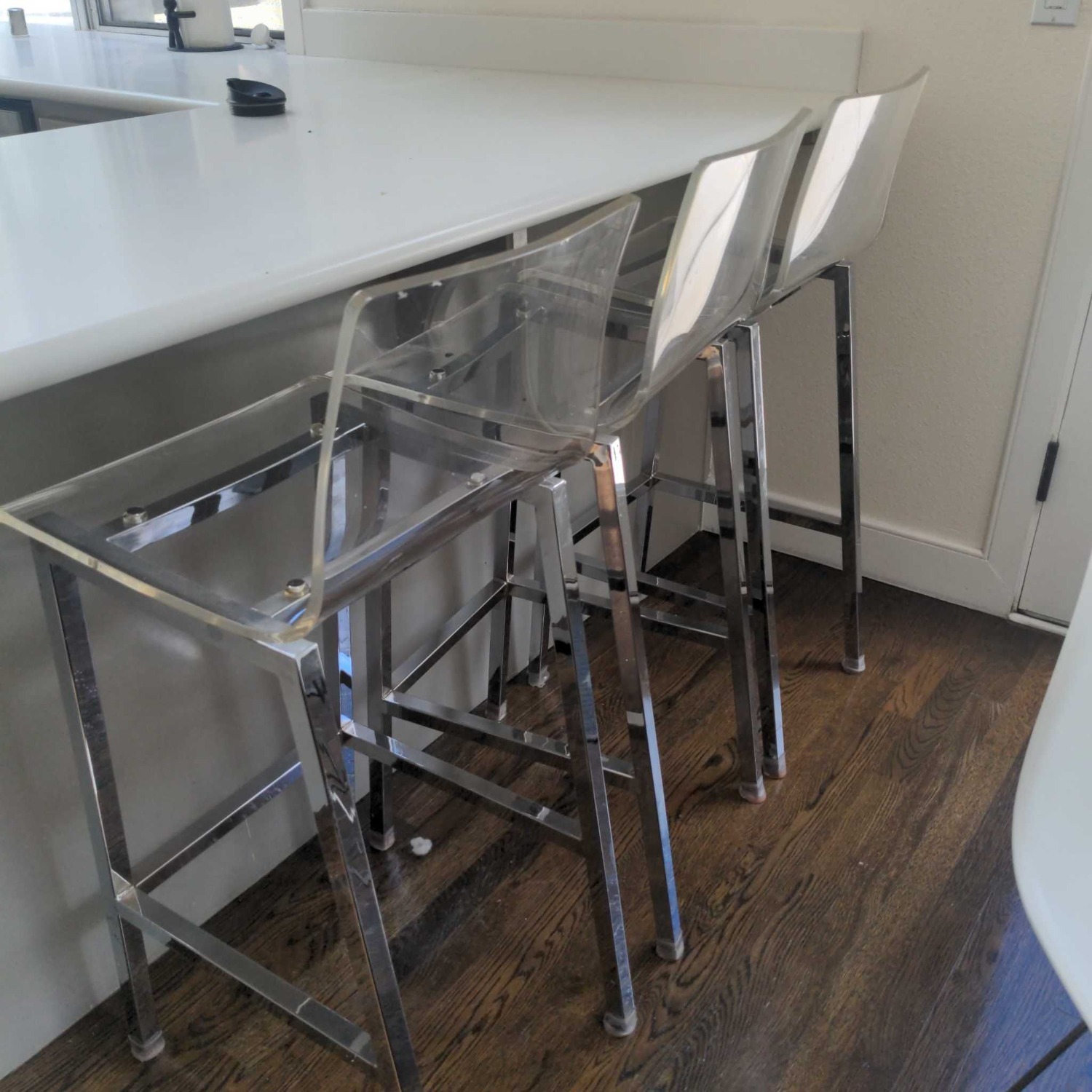 Acrylic and Chrome Bar Stool - image-1