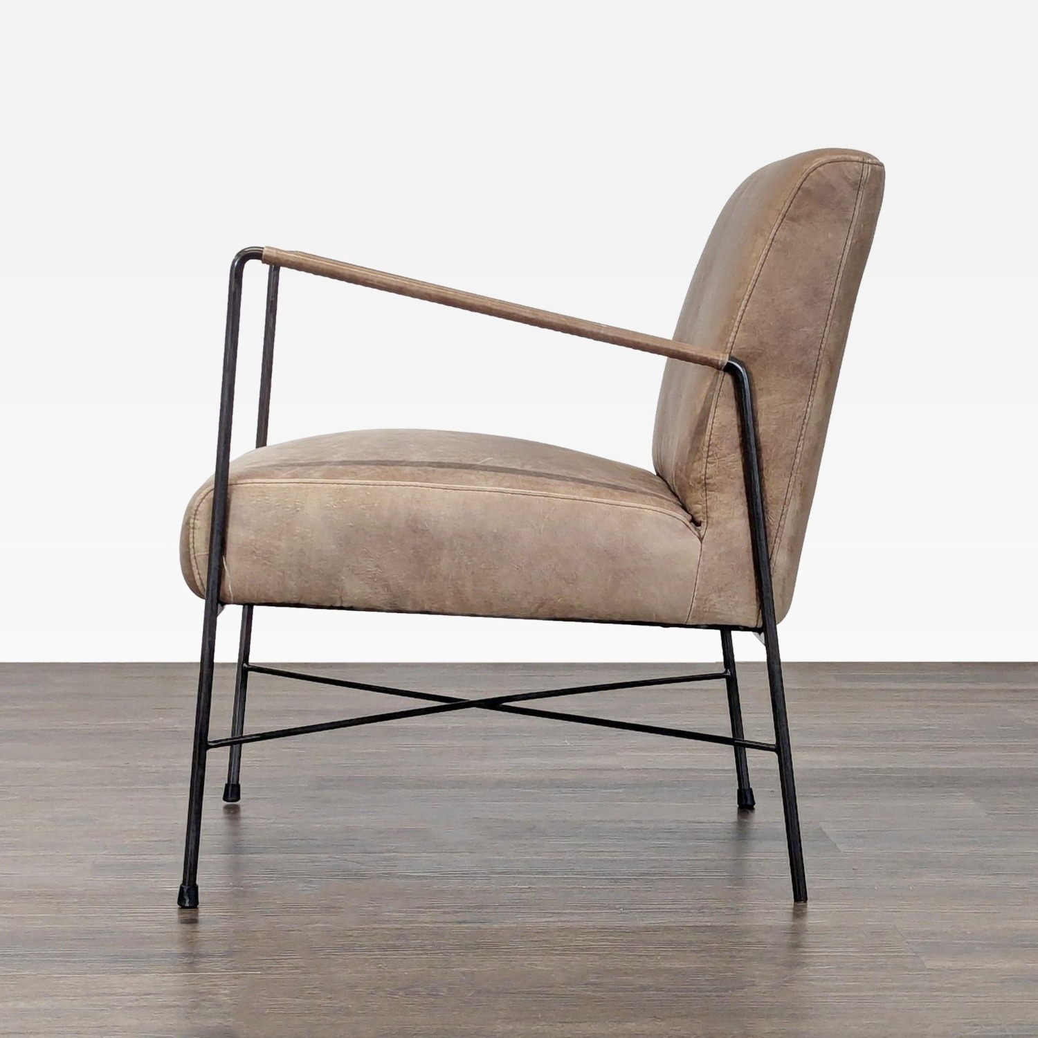 Moe's Home Collection Dagwood Modern Leather Chair - image-6