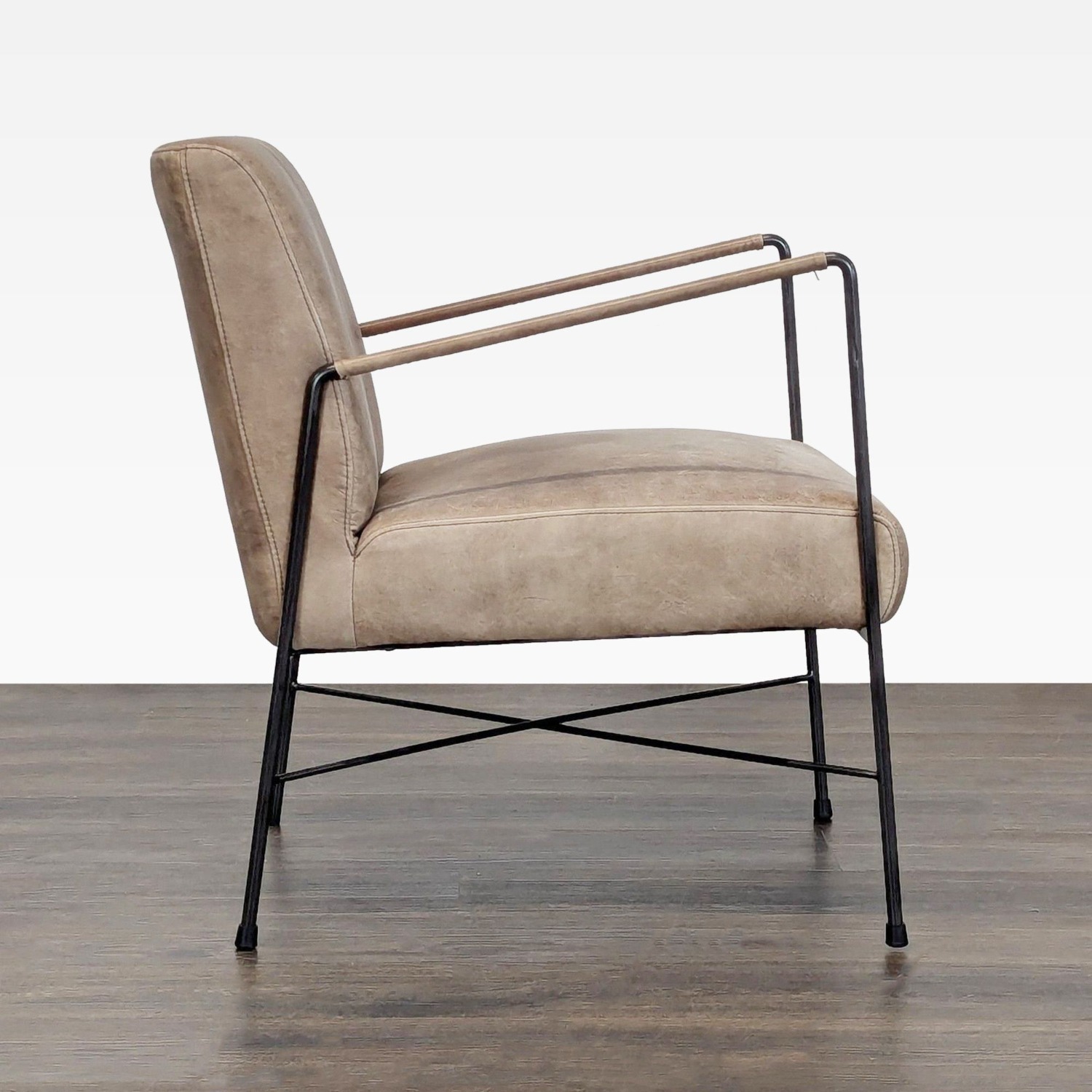 Moe's Home Collection Dagwood Modern Leather Chair - image-4