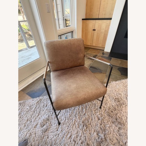 Used Moe's Home Collection Dagwood Modern Leather Chair for sale on AptDeco