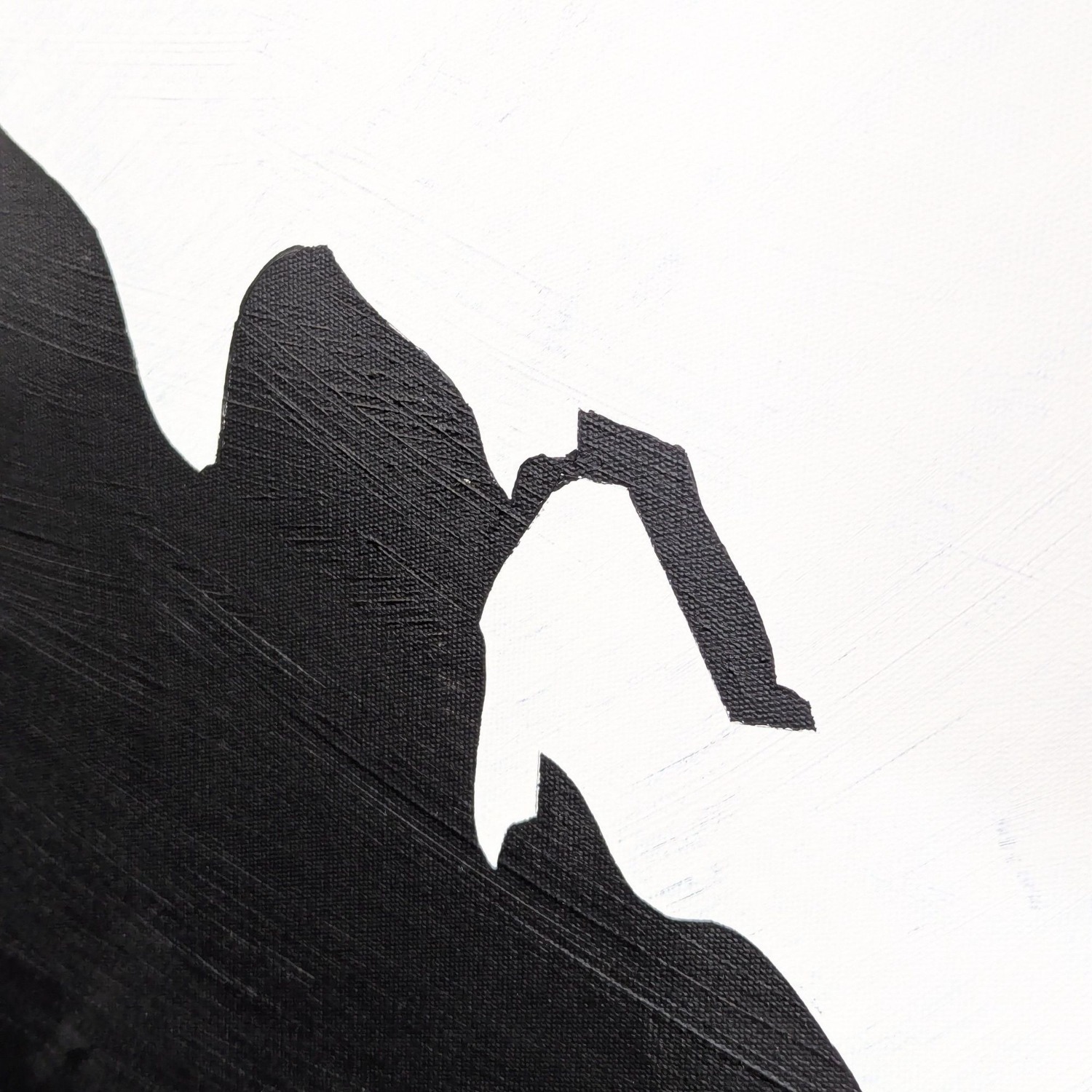 Modern Black and White Abstract Landscape Painting - image-4